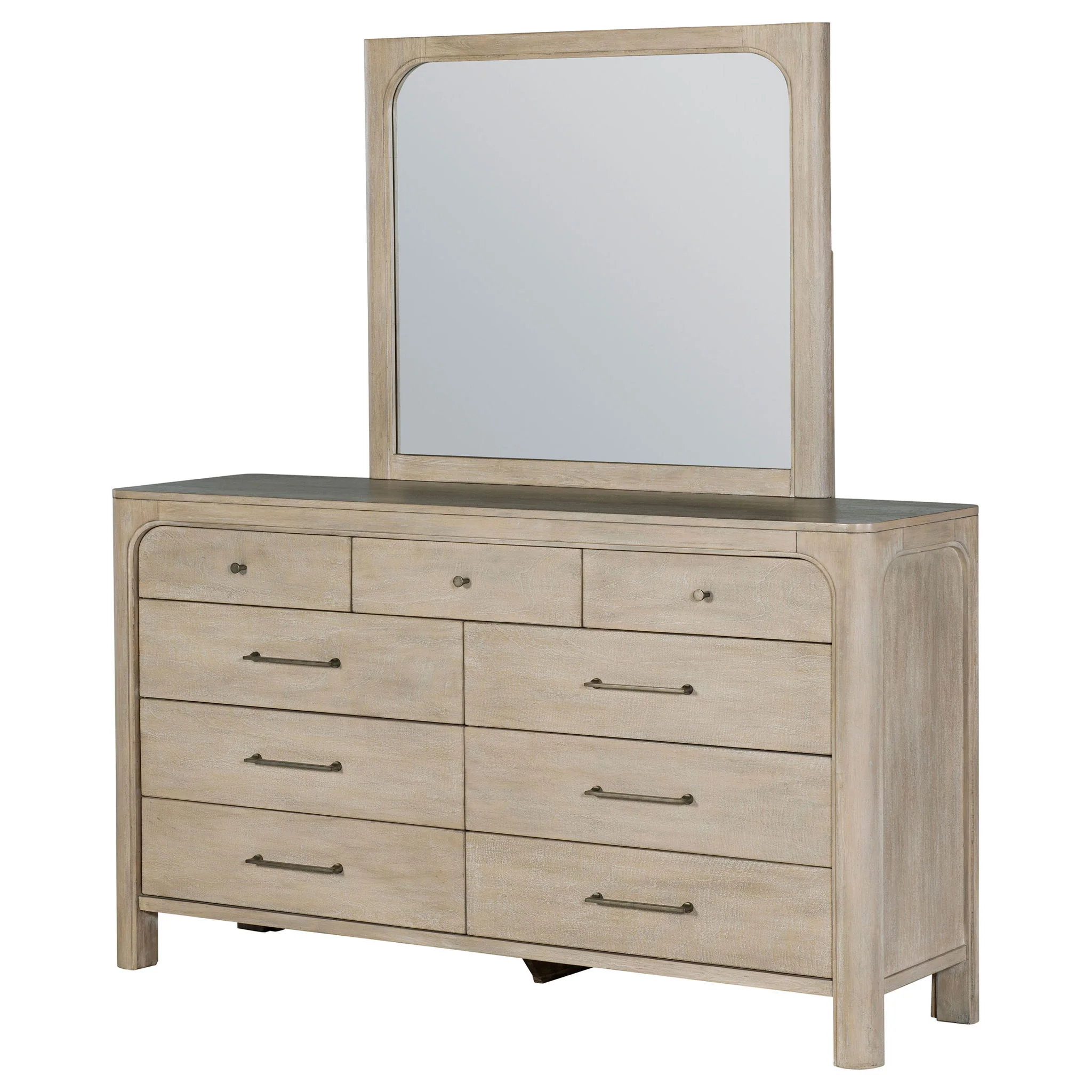 Solano 9-drawer Bedroom Dresser with Mirror Weathered Mango - Image 4