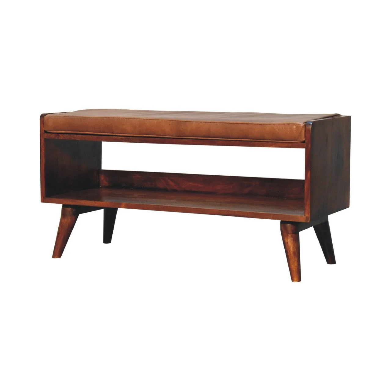 Solid Wood Bench With Upholstered Sea - Image 7