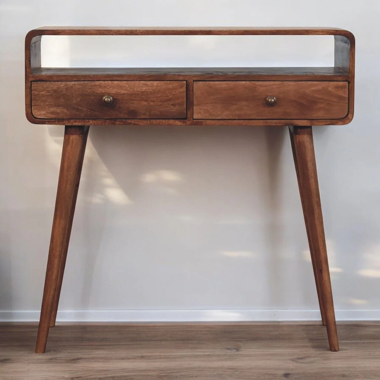 Solid Wood Curved Console Table - Image 3