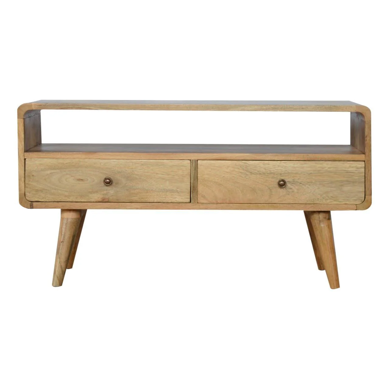 Solid Wood Curved Media Unit - Image 5