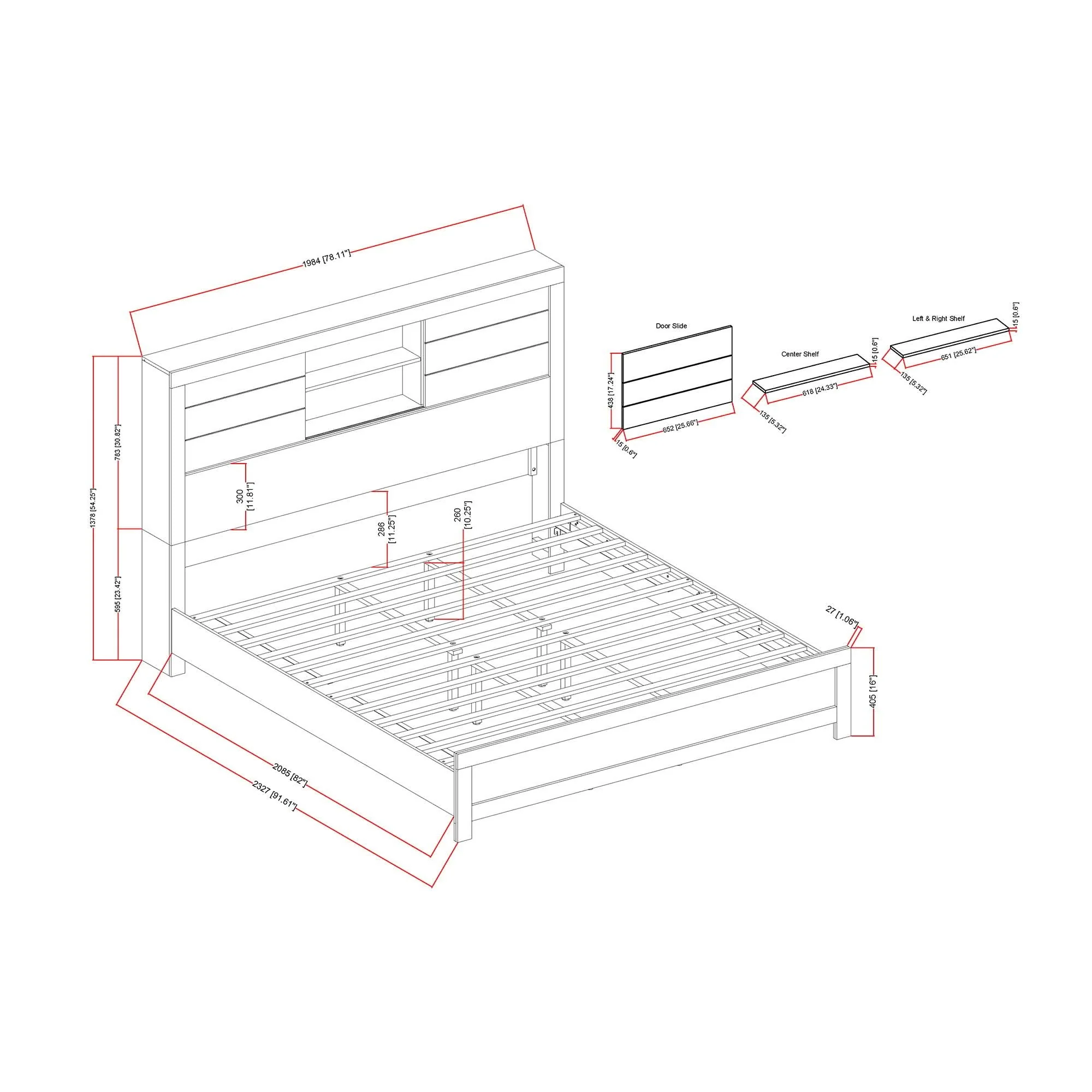 Soluto - Bed With Bookcase Headboard - Image 3