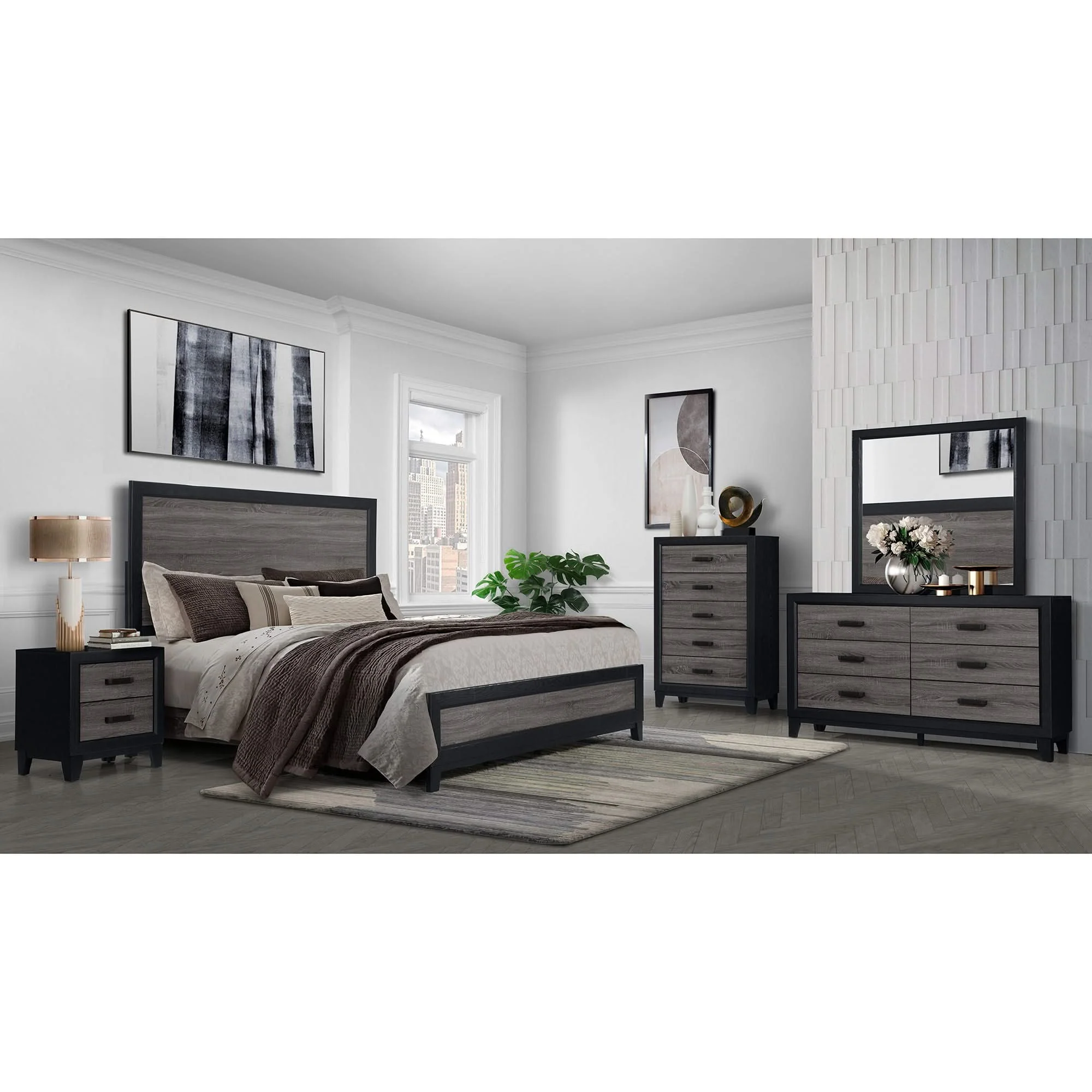 Soluto - Nightstand - Gray / Black - Image 2