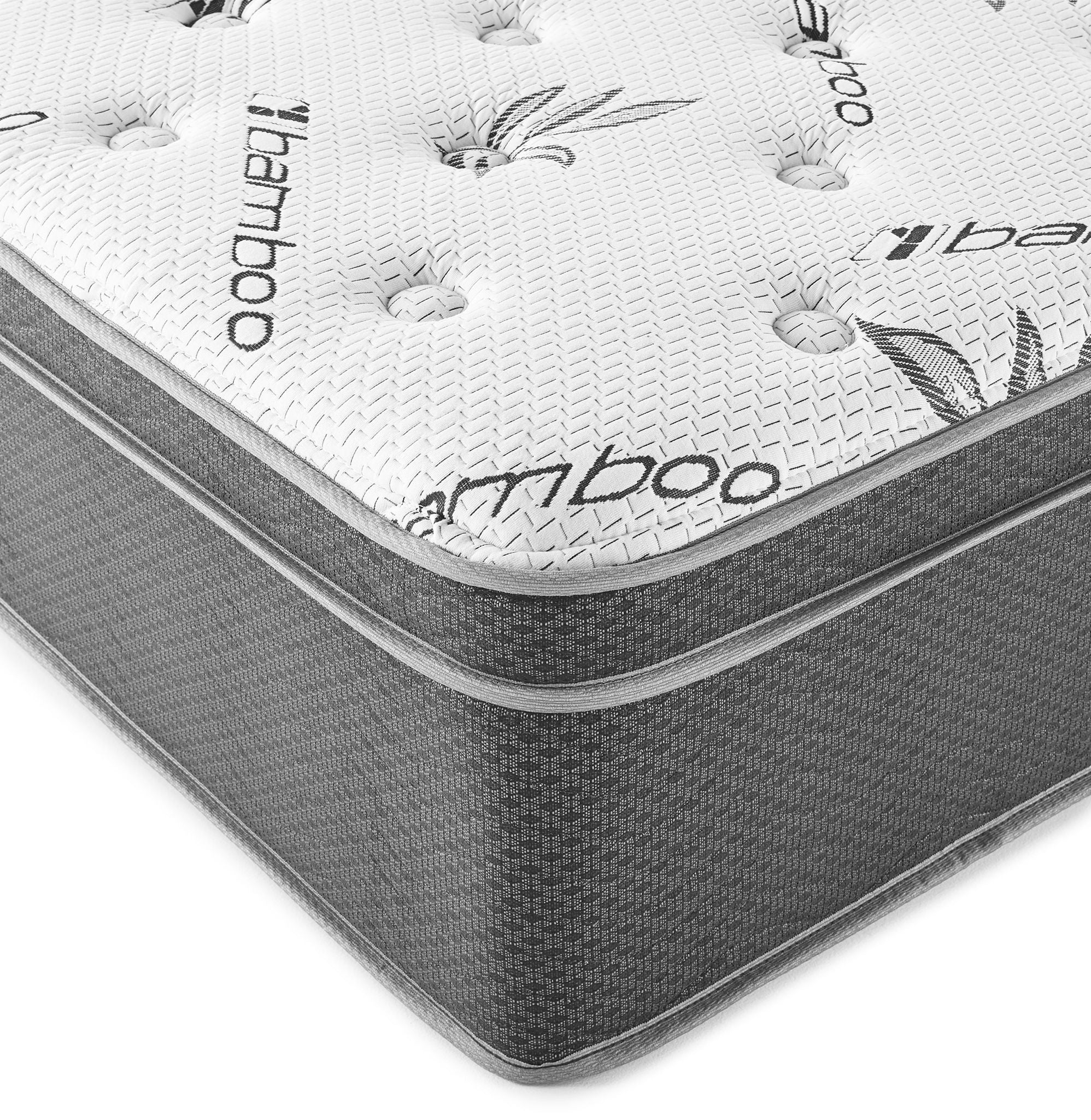 Sommet 13-inch Queen Bamboo Euro Top Memory Foam Hybrid Mattress - Image 3