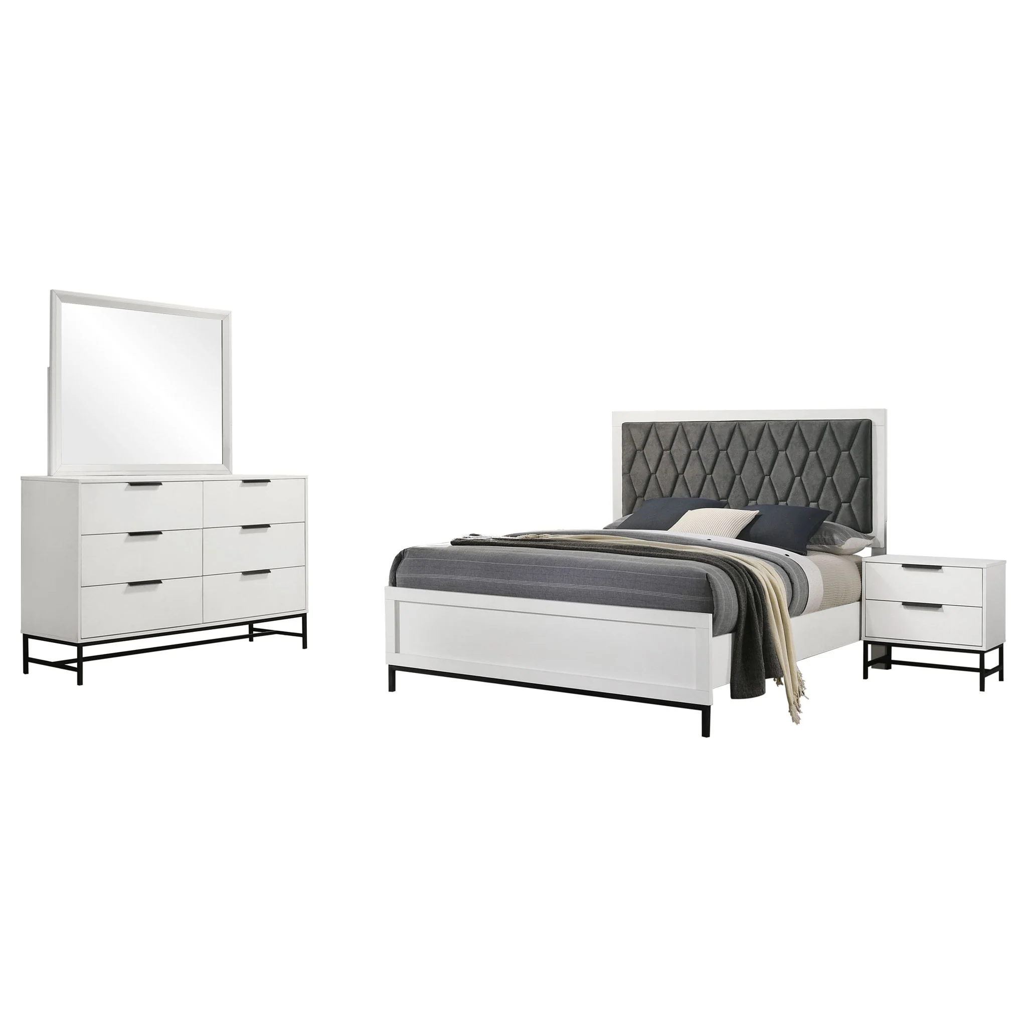 Sonora 4-piece Queen Bedroom Set White - Image 4
