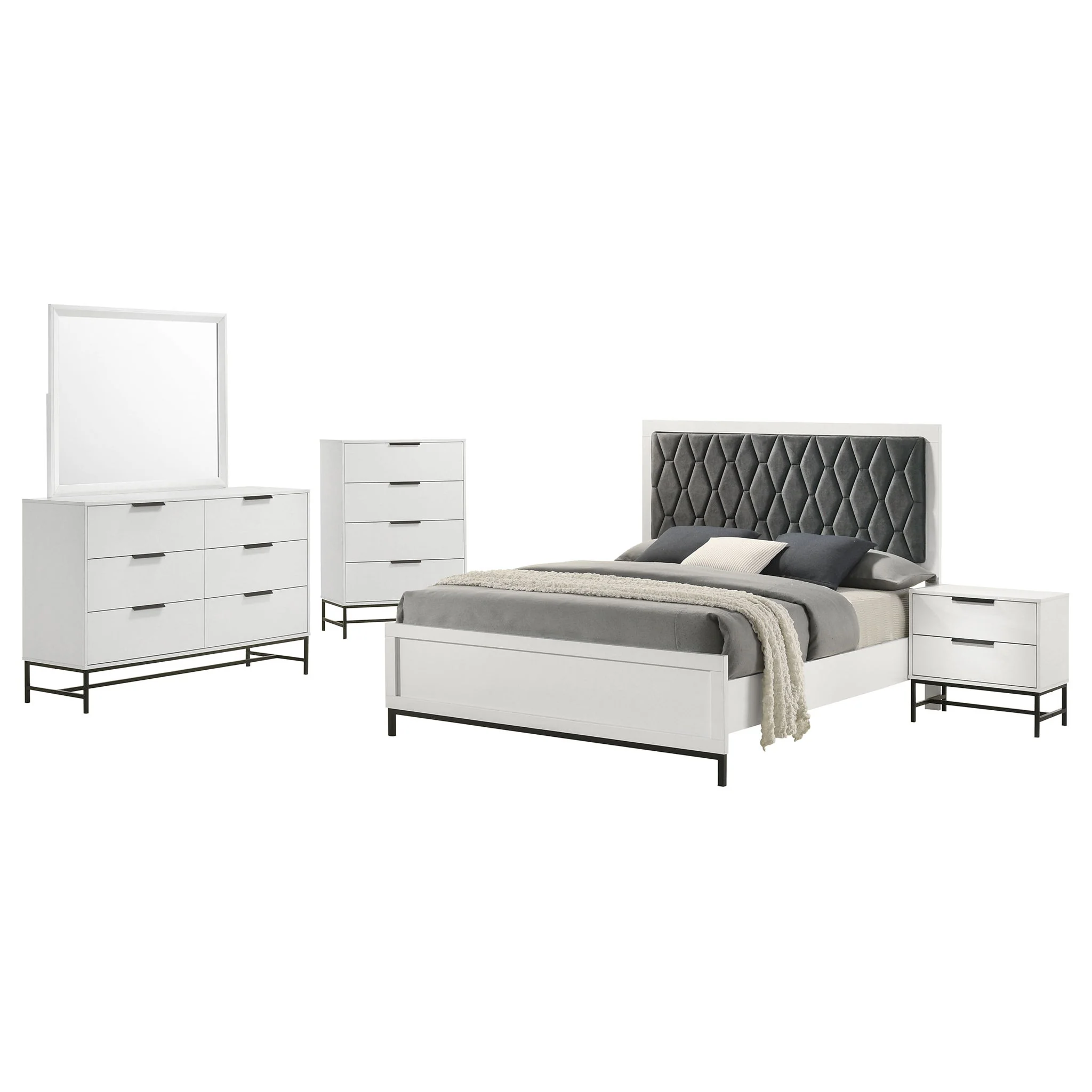 Sonora 5-piece Queen Bedroom Set White - Image 3