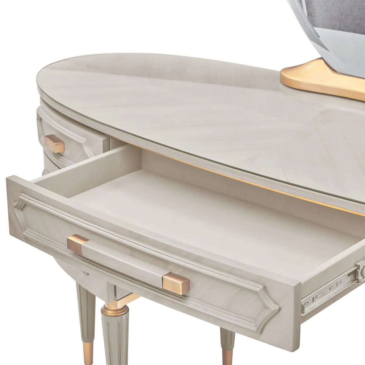 St. Charles - Vanity Desk - Dove Gray - Image 4