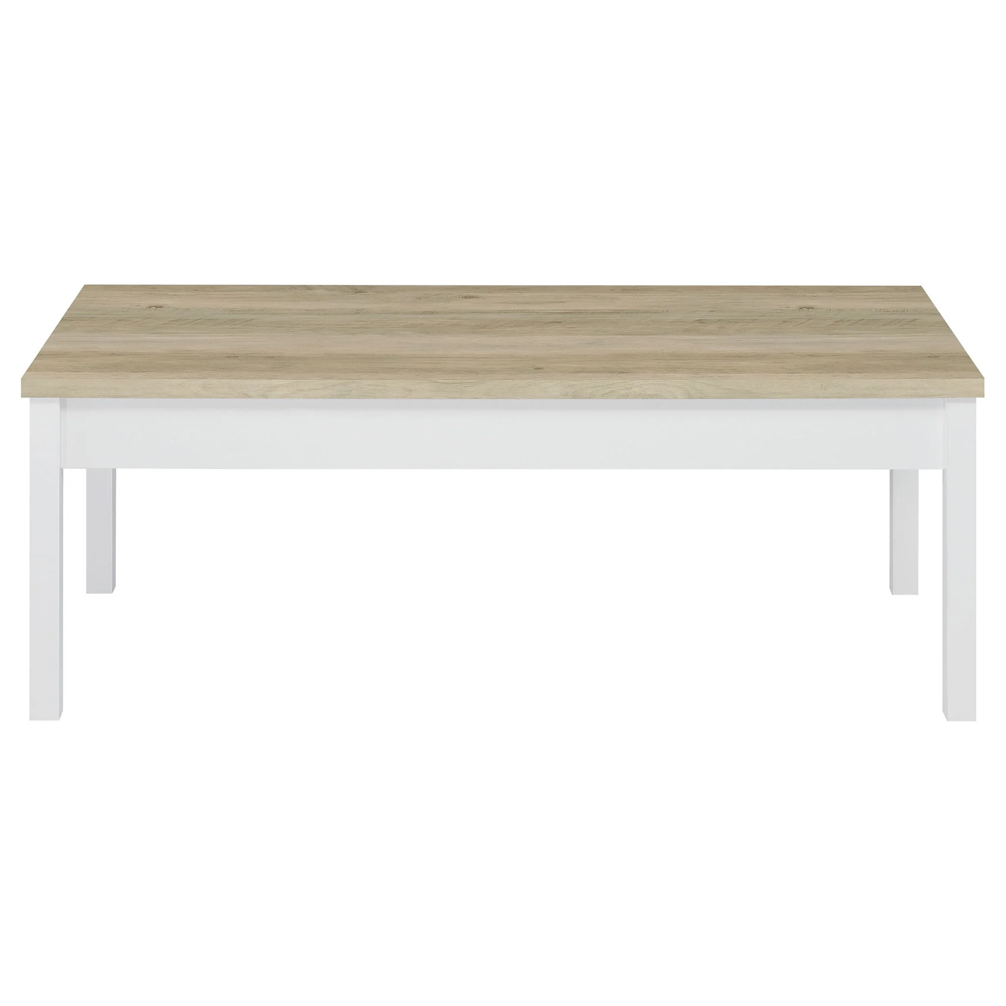 Stacie 3-piece Coffee Table Set Distressed Pine and White - Image 3