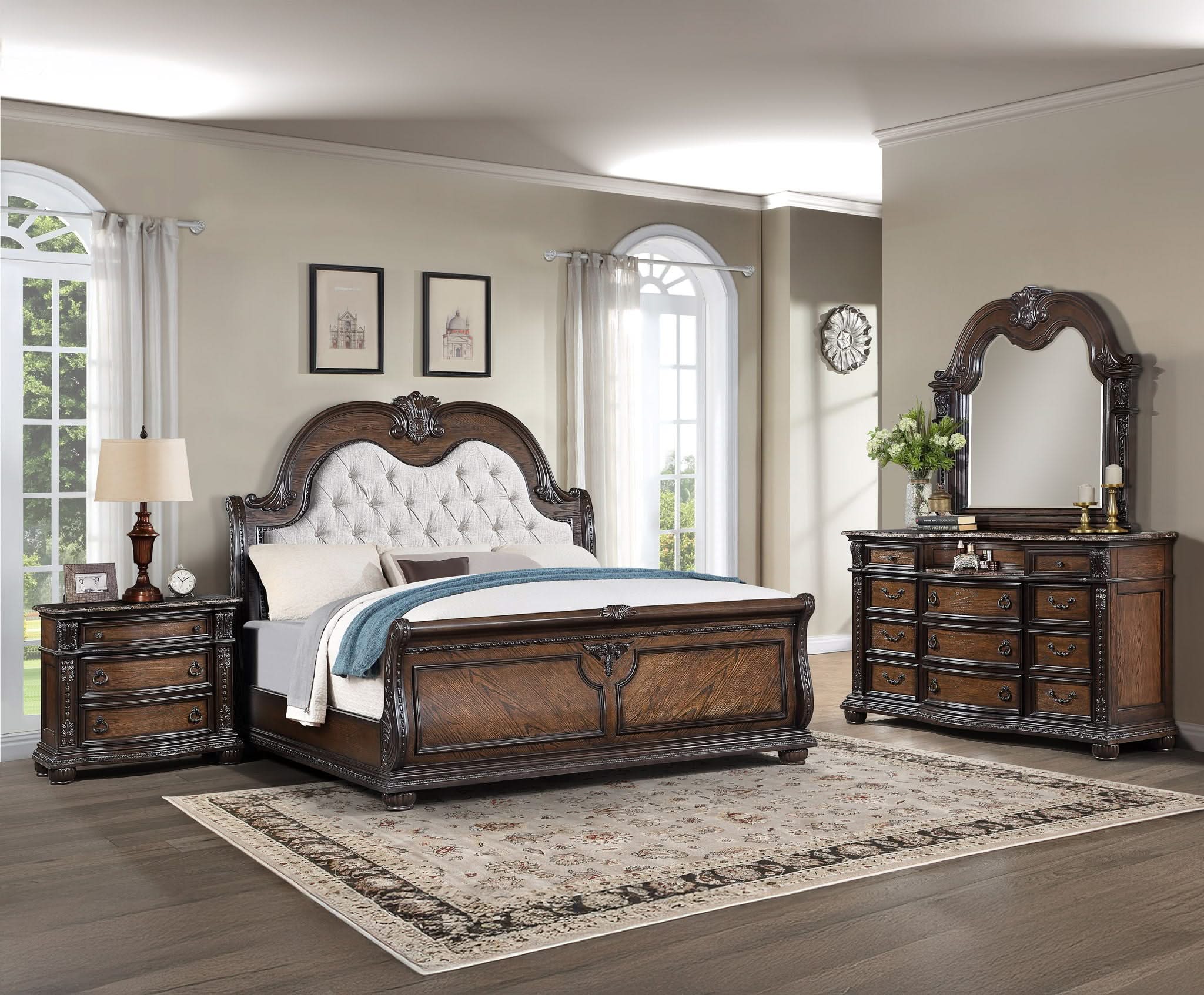 Stanley - King Bed - Oak - Image 4
