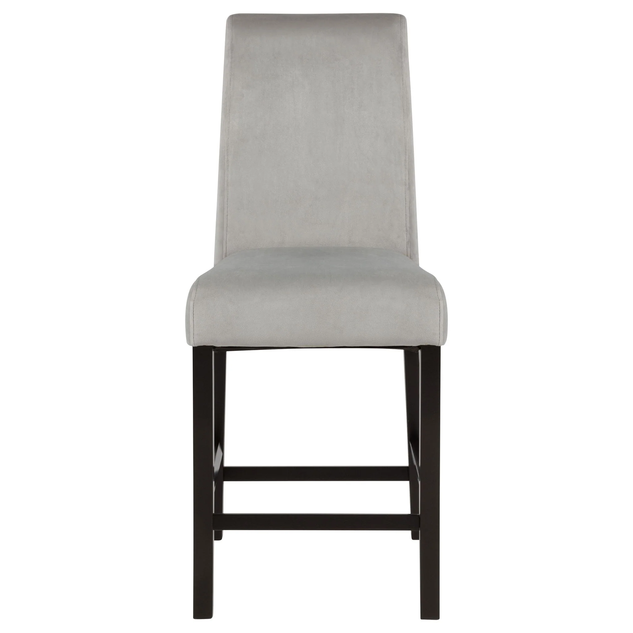 Stanton Velvet Upholstered Counter Chair Grey (Set of 2) - Image 2
