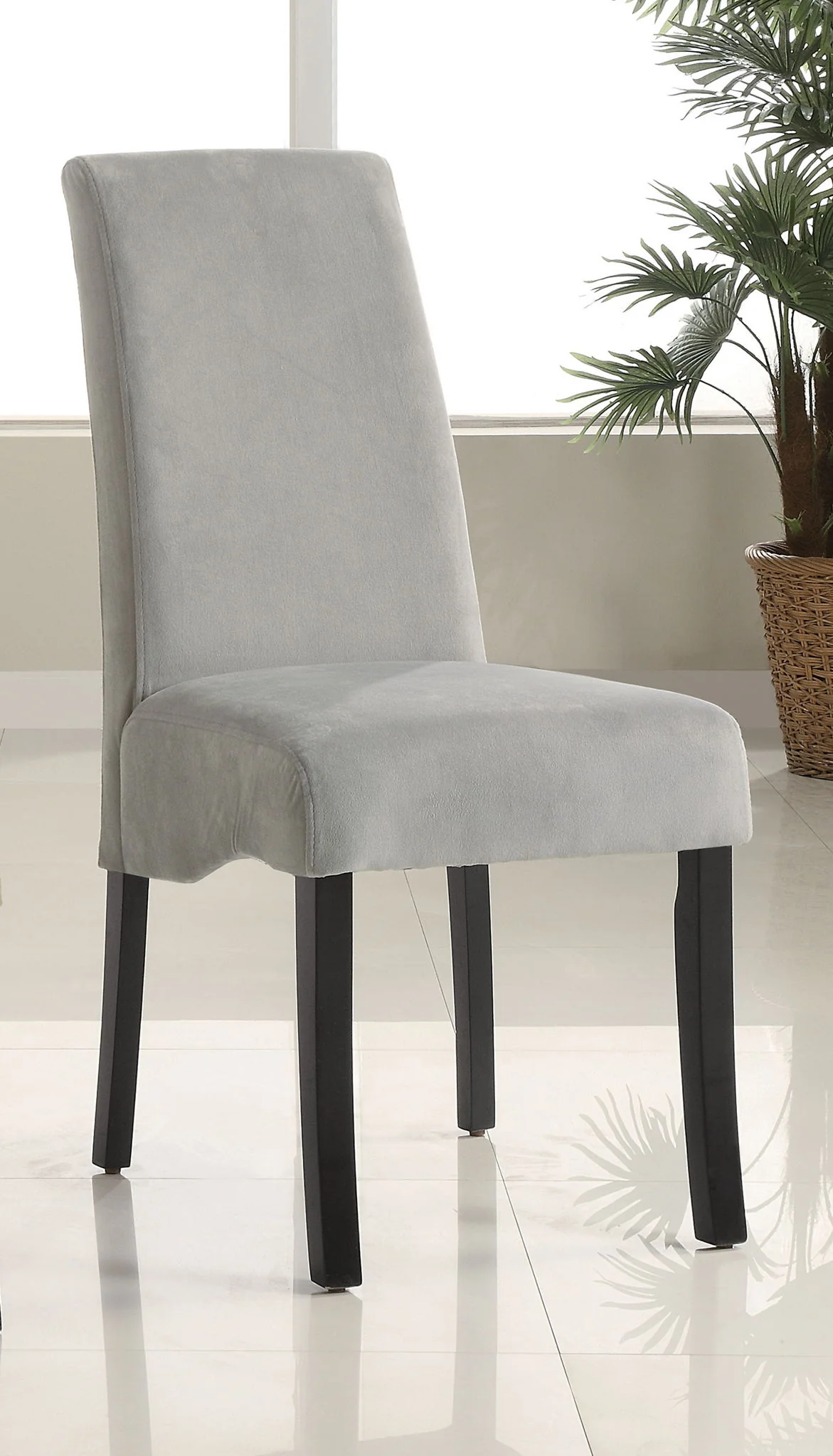 Stanton Velvet Upholstered Dining Side Chair Grey (Set of 2) - Image 4