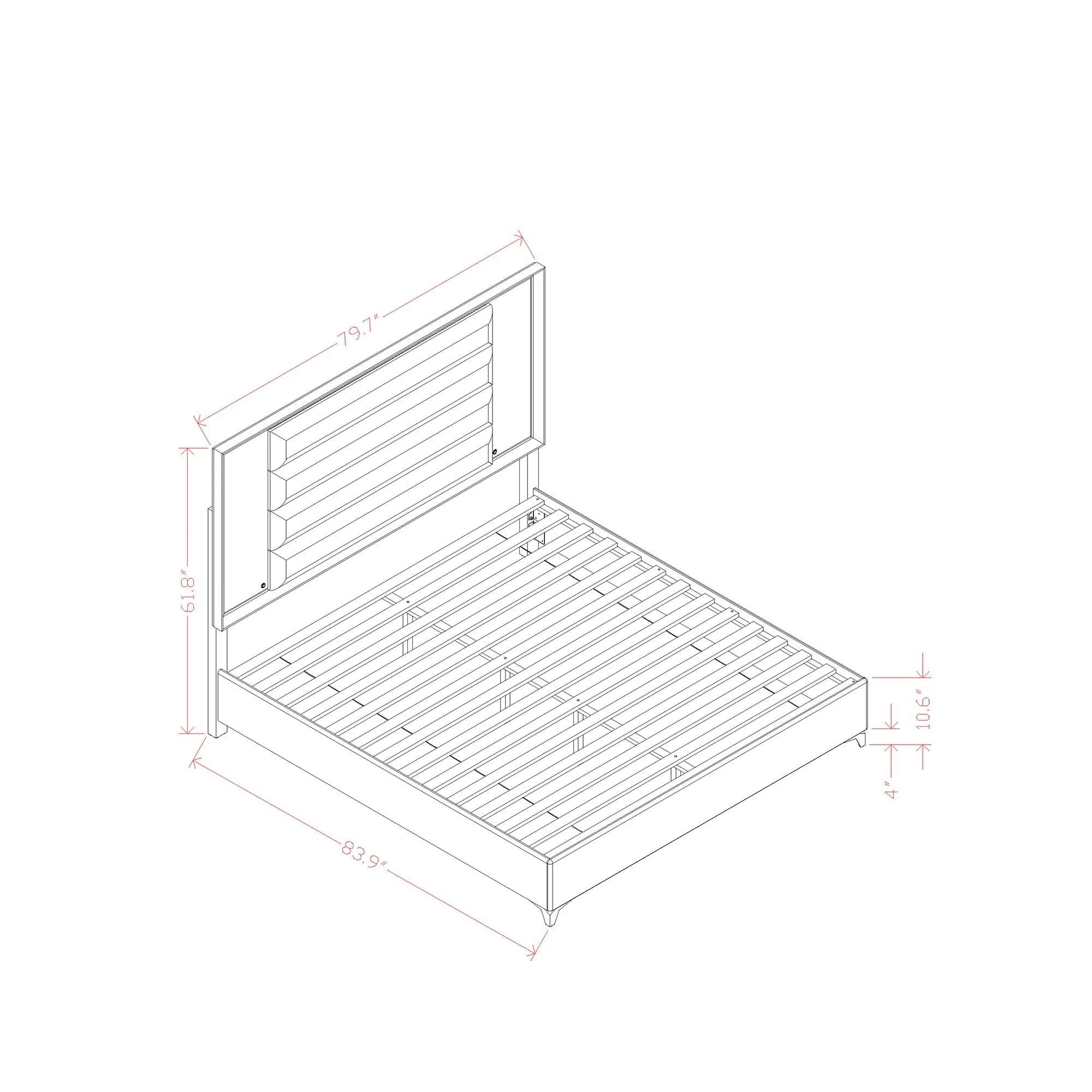 Star - Bed With LED Modern Design - Image 4