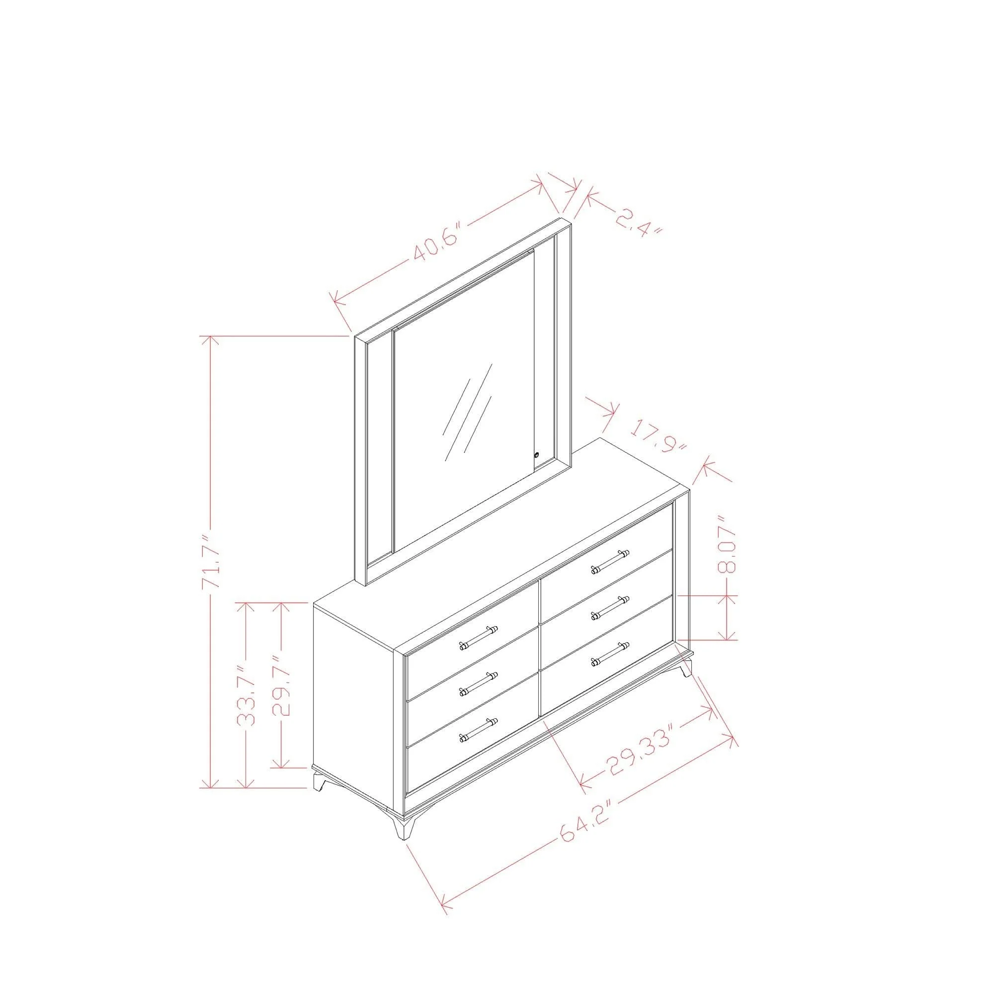 Star - Mirror With Built In LED And Frame - White - Image 3