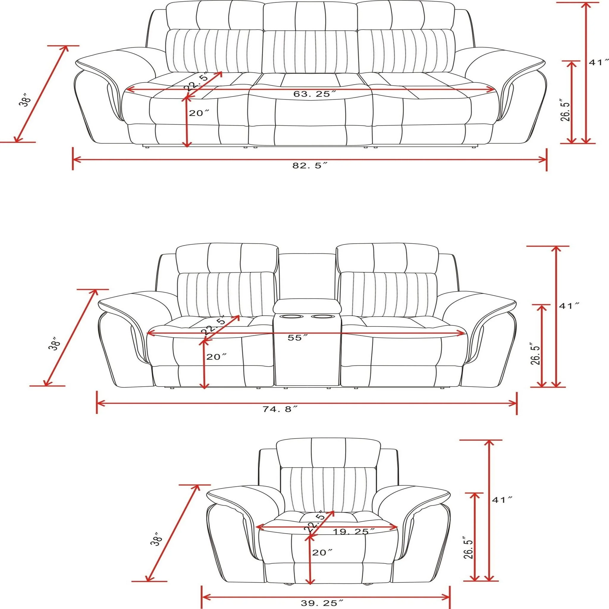 Steban - Transitional Style Living Room Set - Image 2