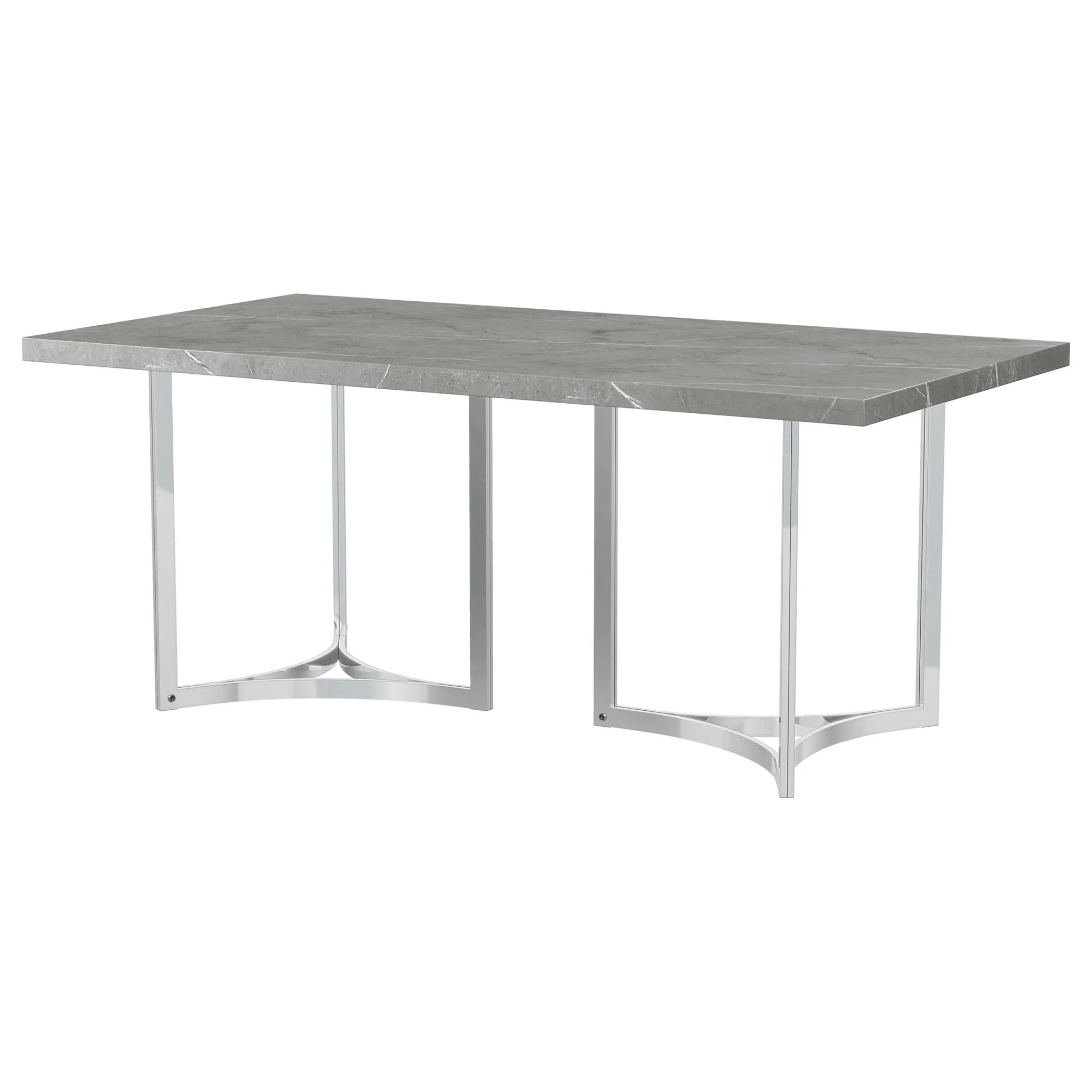 Sterling 72-inch Rectangular Dining Table Grey Faux Marble - Image 2