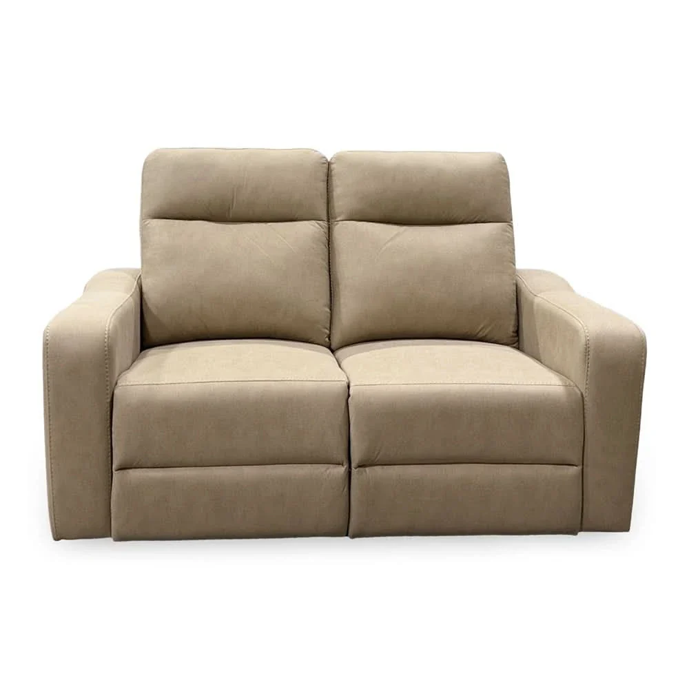 Sting Beige Manual Reclining Loveseat with Plush Cushioning - Image 2