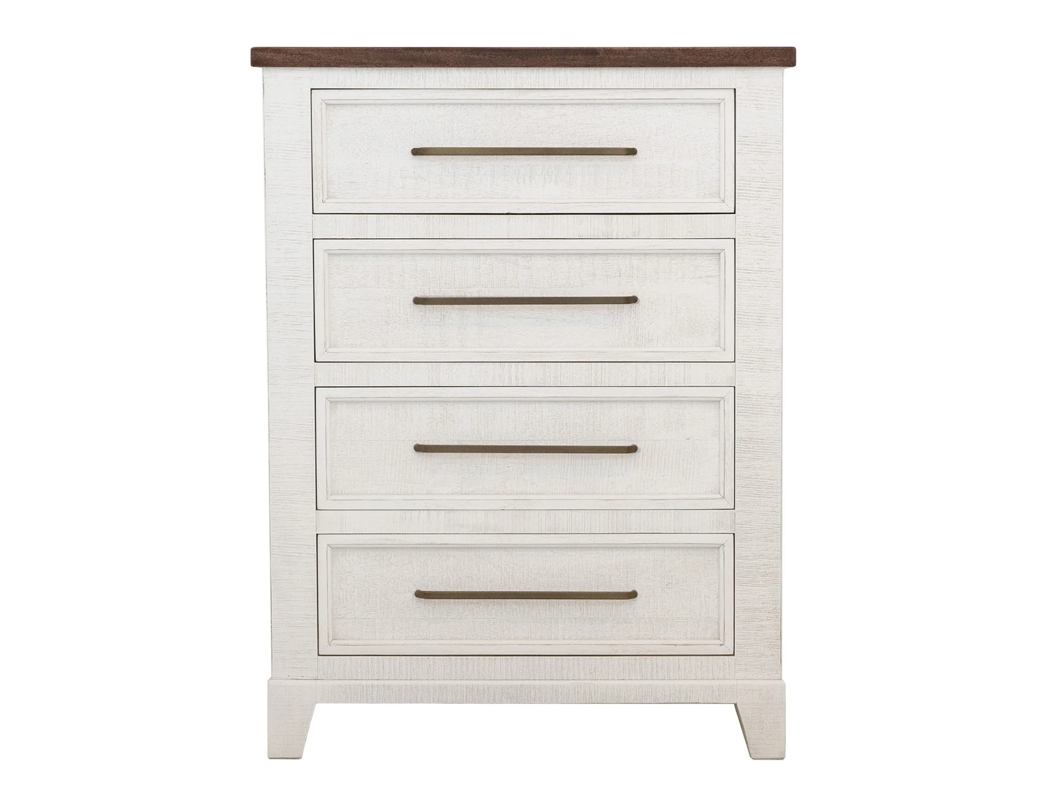Stoa - 4 Drawer Chest - White / Brown - Image 3