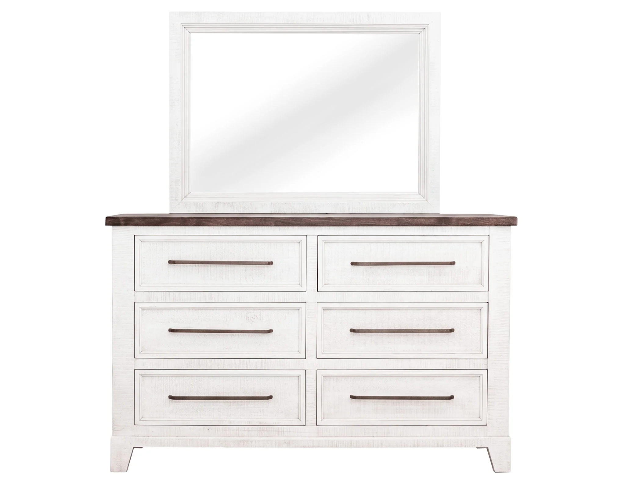 Stoa - Mirror - White / Brown - Image 2