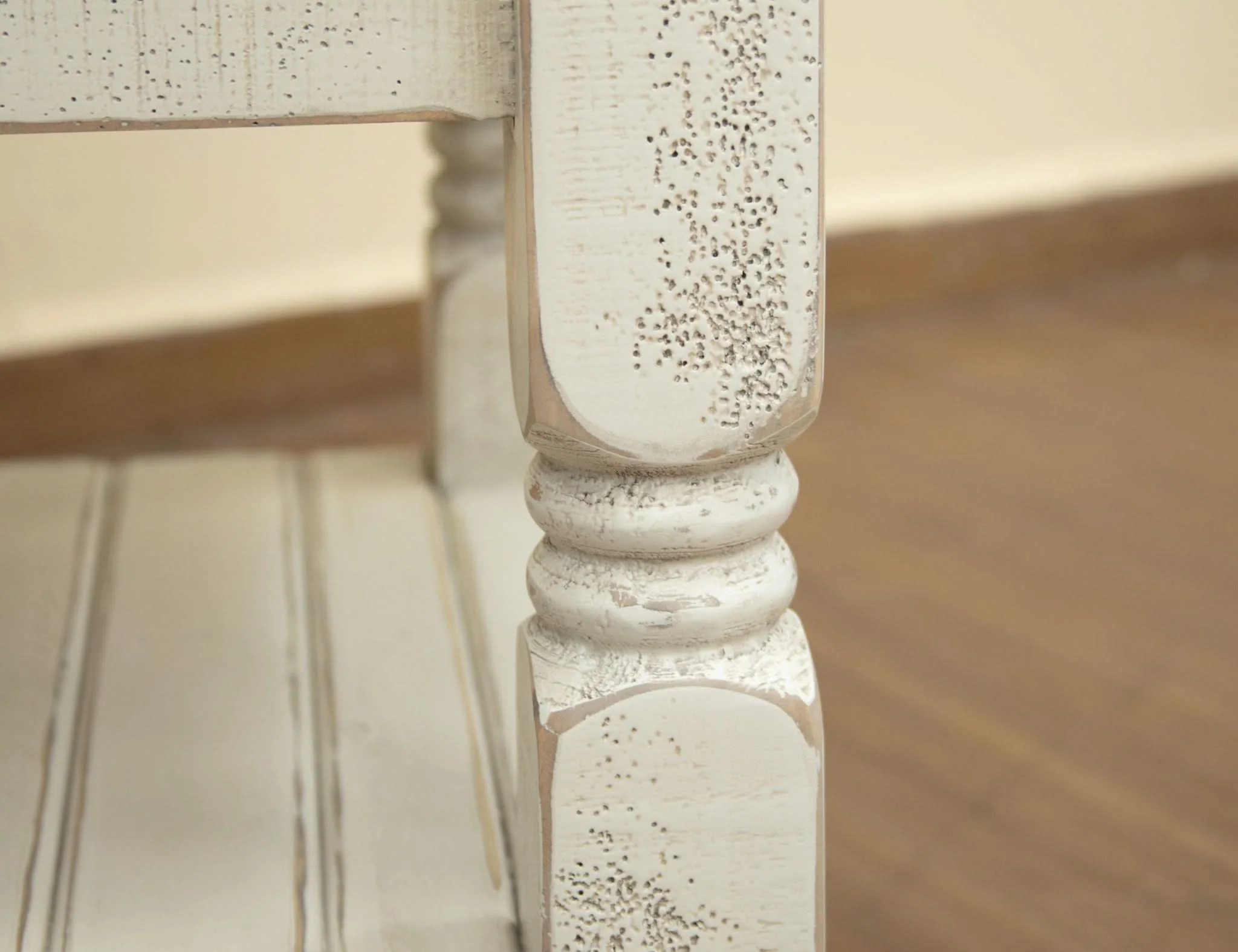 Stone - End Table With 1 Drawer And Shelf - Antiqued Ivory / Weathered Gray - Image 3