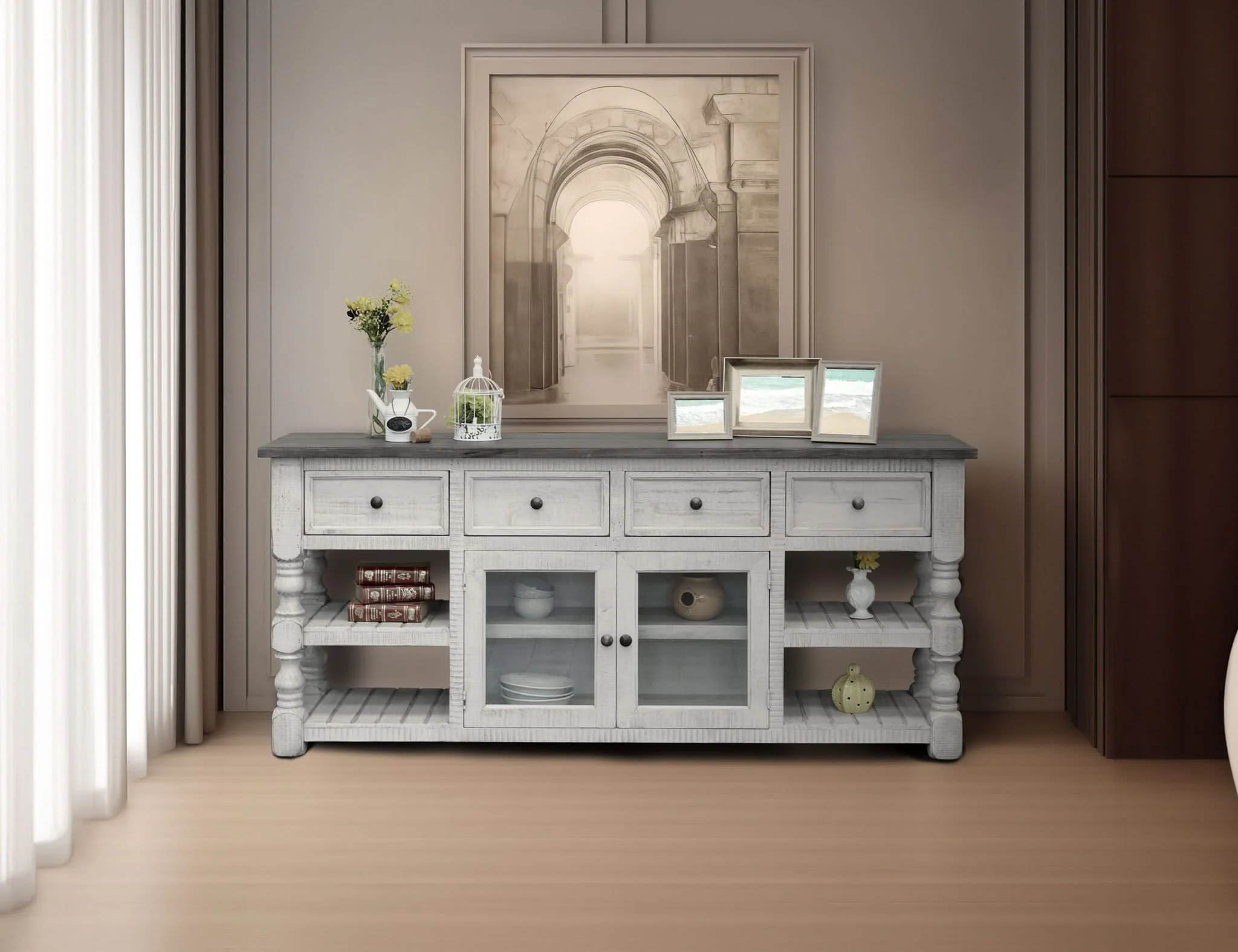 Stone - TV Stand with Drawers - Image 5