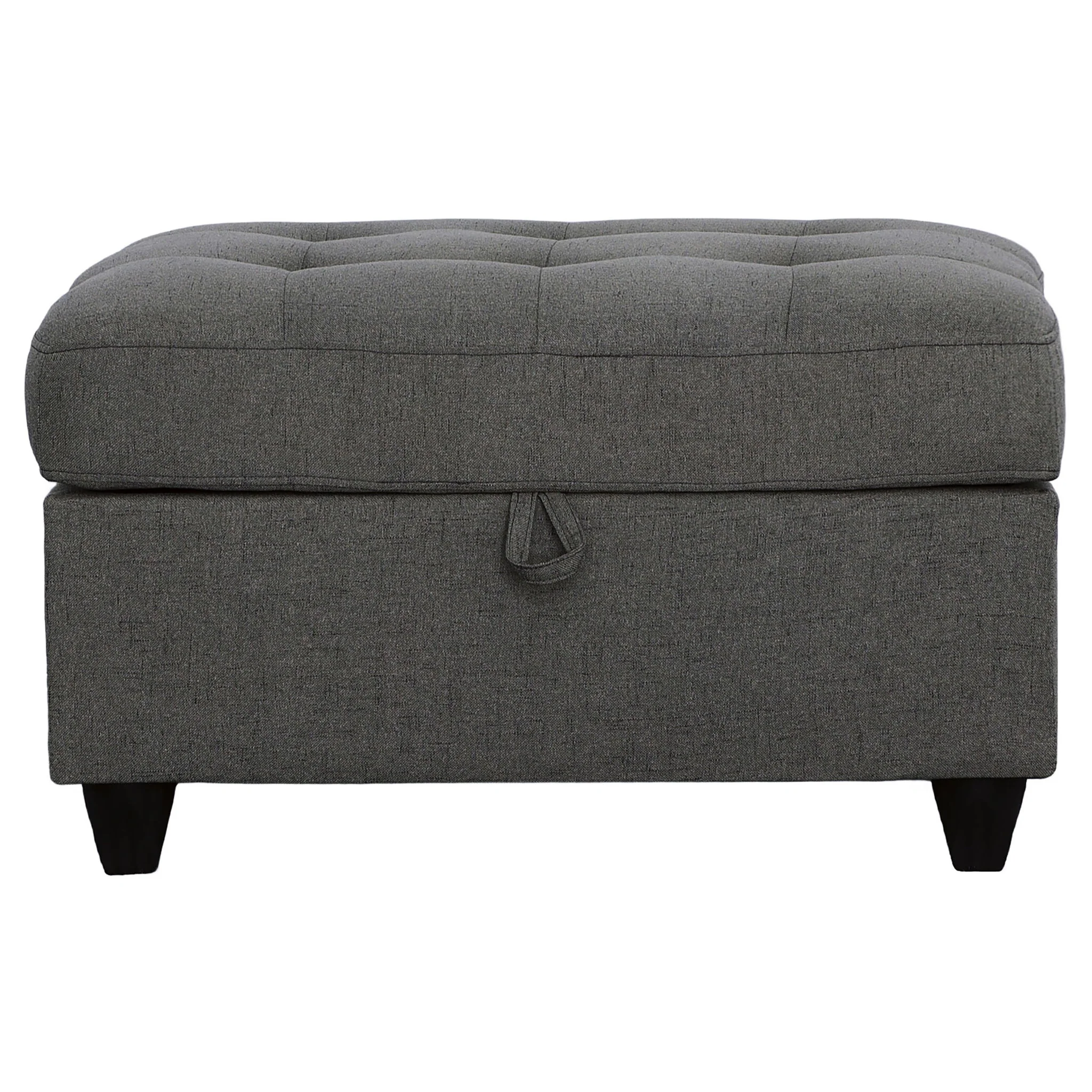 Stonenesse Rectangular Upholstered Storage Ottoman Grey - Image 4