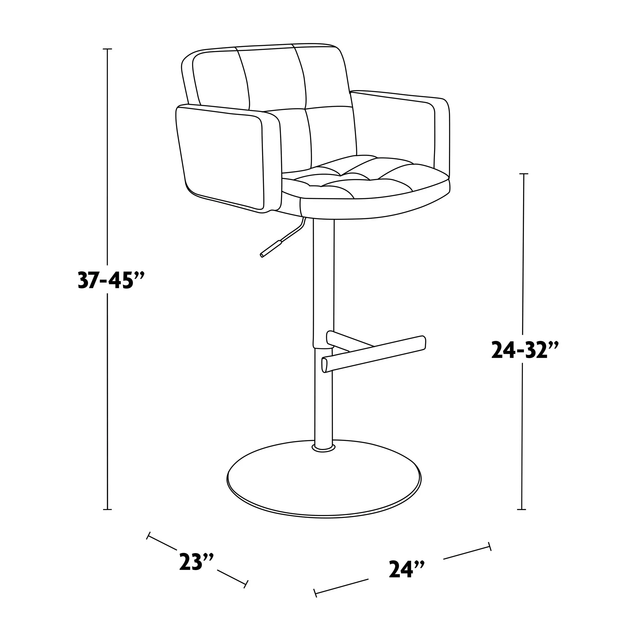 Stout - Contemporary Adjustable Barstool With Swivel - Image 4