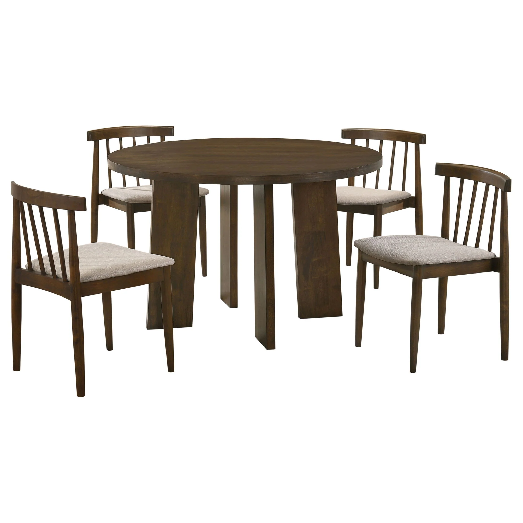 Strouse 5-piece Dining Set Wheat and Walnut - Image 3