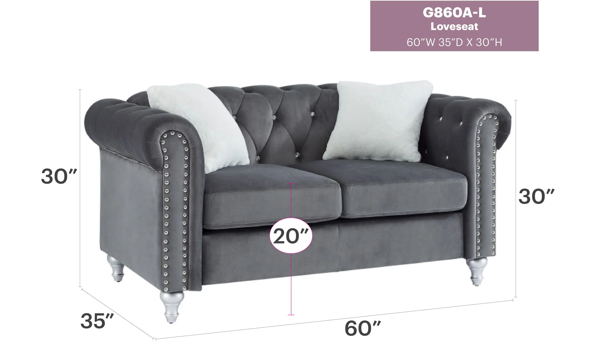 Stylish Contemporary Loveseat - Image 8