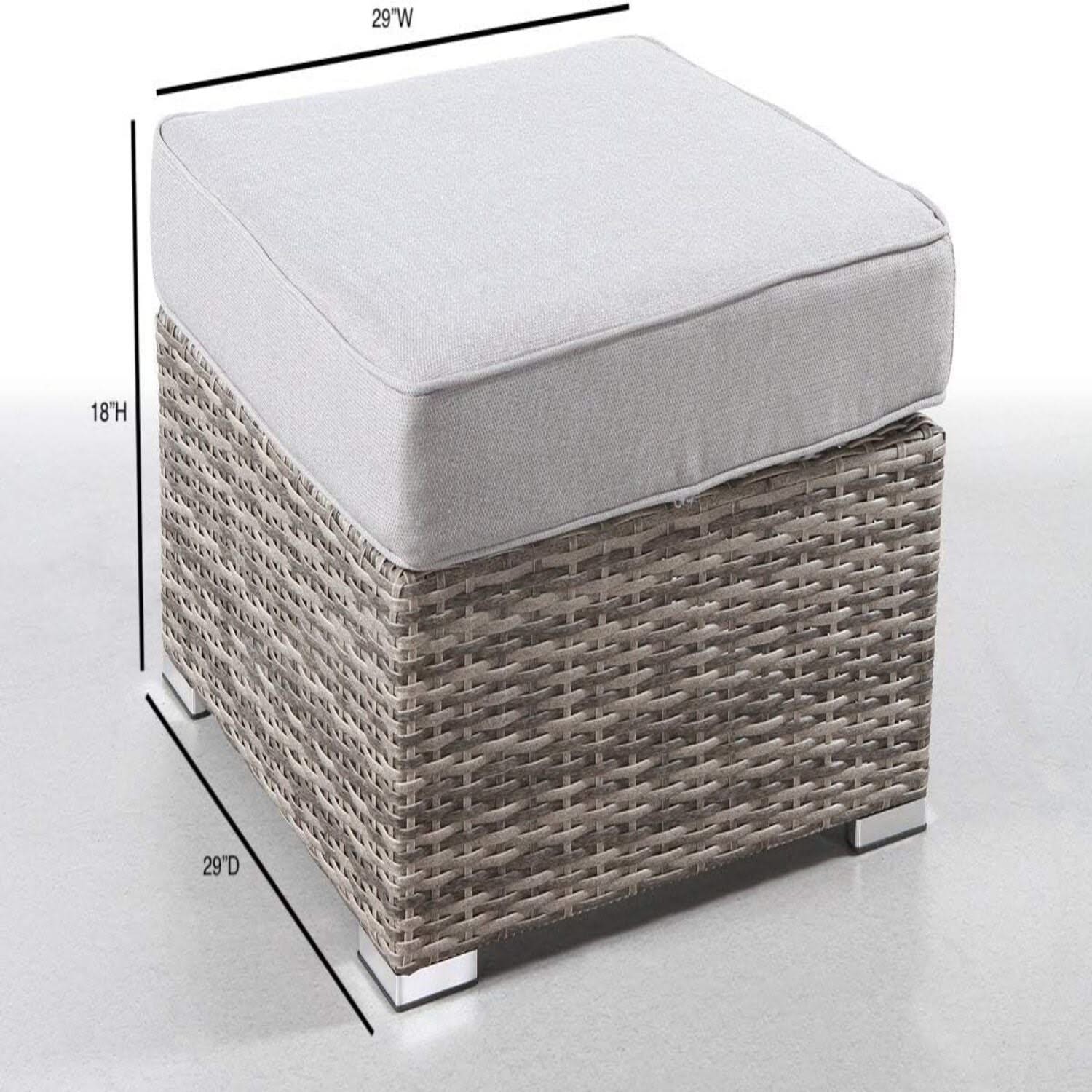 Stylish Outdoor Ottoman With Cushion For Comfort - Image 4
