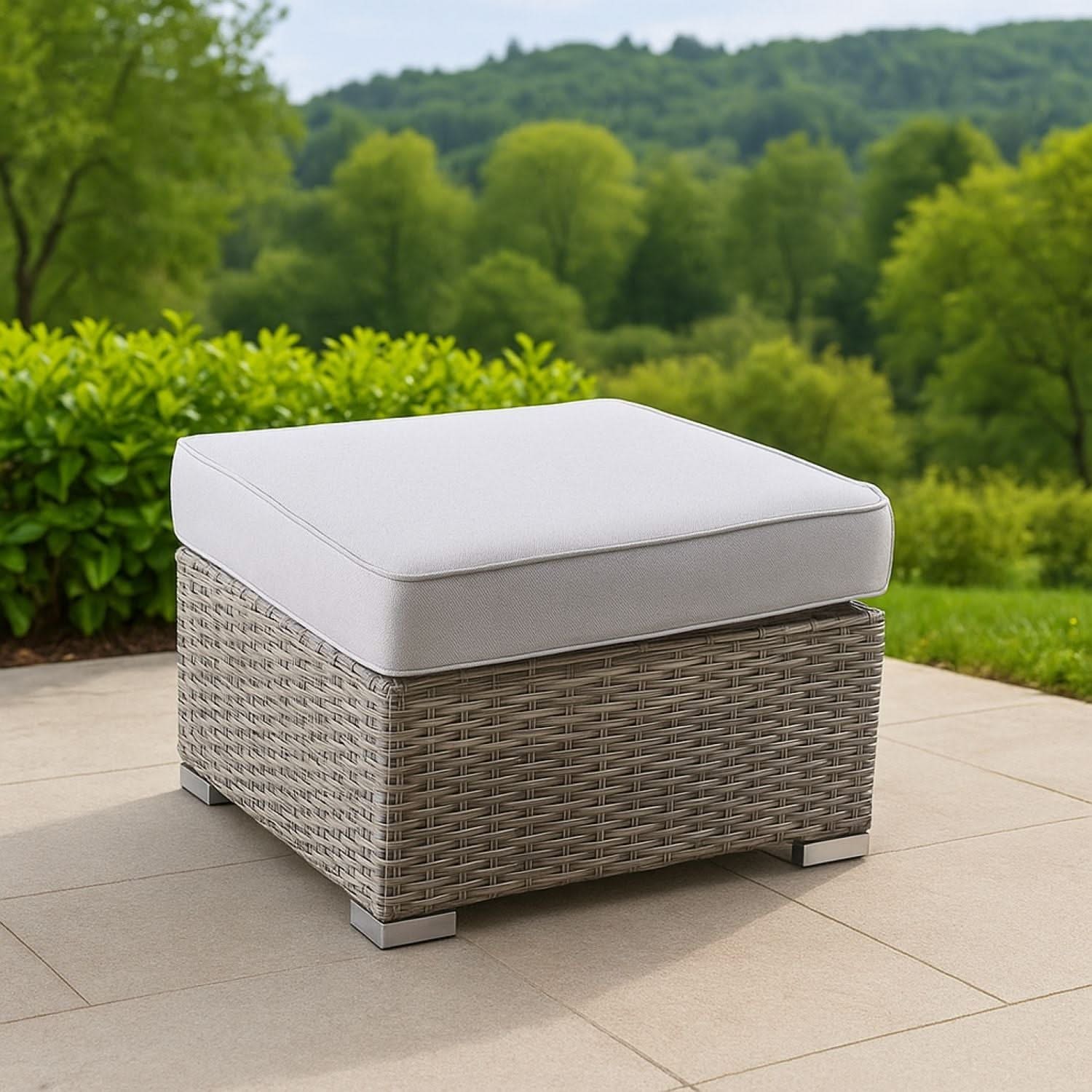 Stylish Outdoor Ottoman With Cushion For Comfort - Image 6