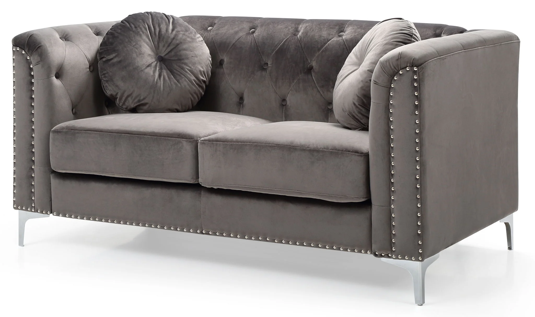 Stylish Sloped Arm Loveseat - Image 8