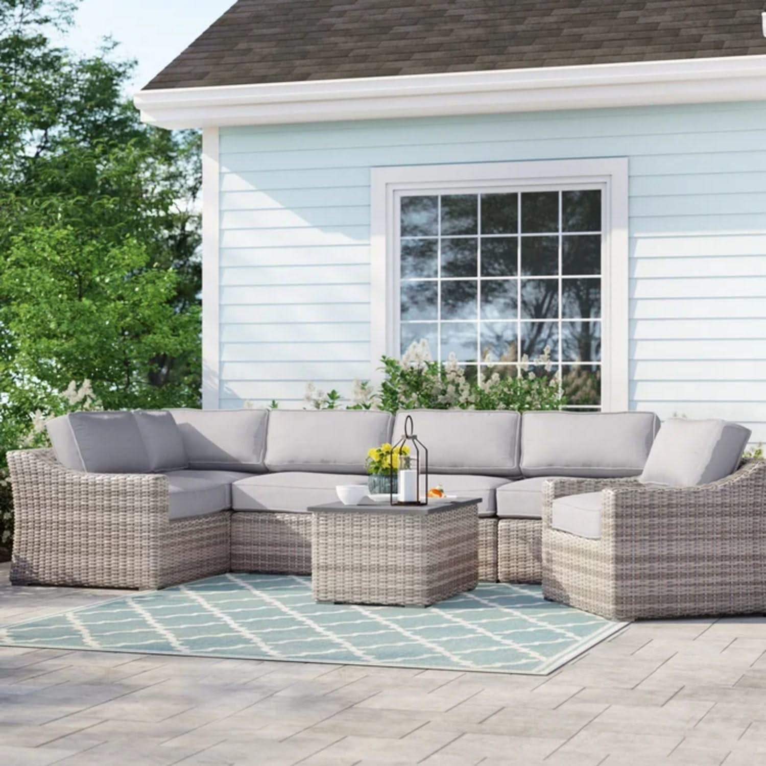 Stylish Sofa Seating Group With Cushions Perfect For Outdoor Gatherings - Image 24