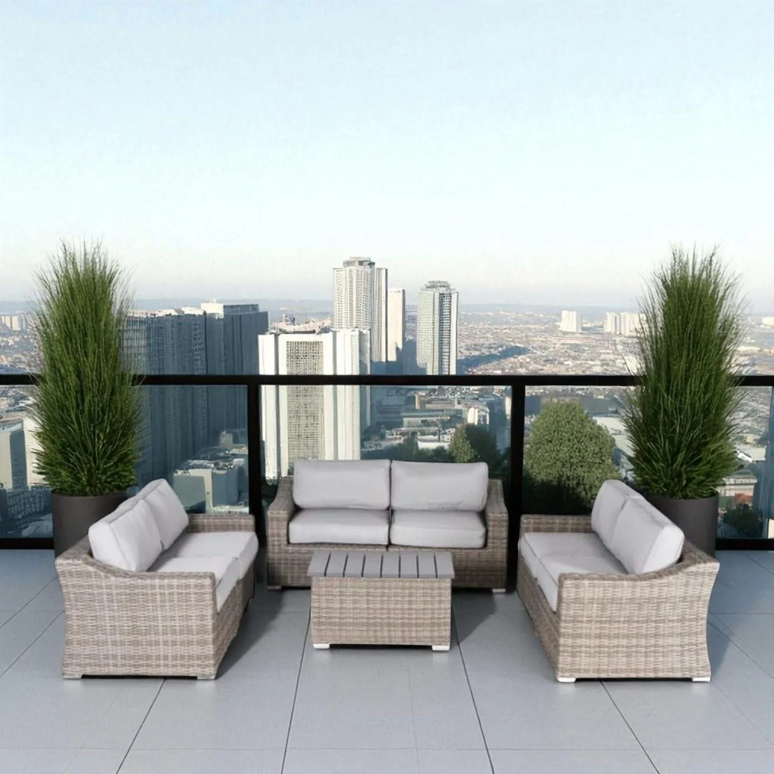 Stylish Sofa Seating Group With Cushions Perfect For Outdoor Gatherings - Image 28