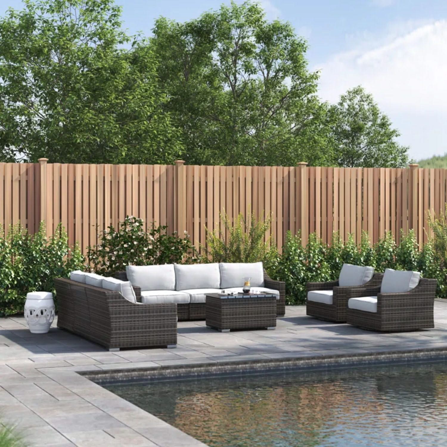 Stylish Sofa Seating Group With Cushions Perfect For Outdoor Gatherings - Image 30