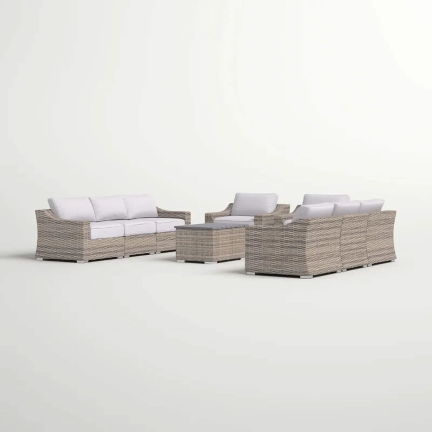 Stylish Sofa Seating Group With Cushions Perfect For Outdoor Gatherings - Image 31
