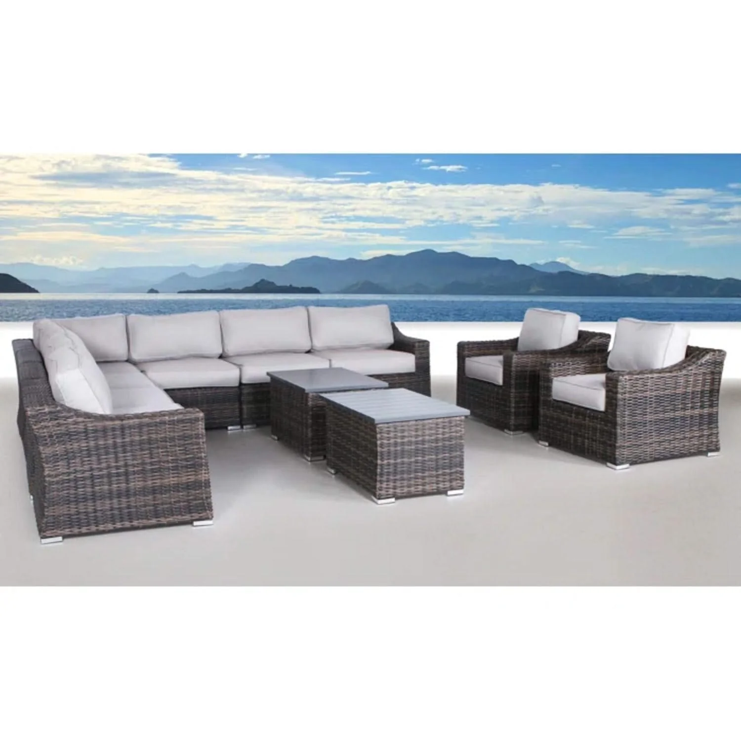 Stylish Sofa Seating Group With Cushions Perfect For Outdoor Gatherings - Image 61