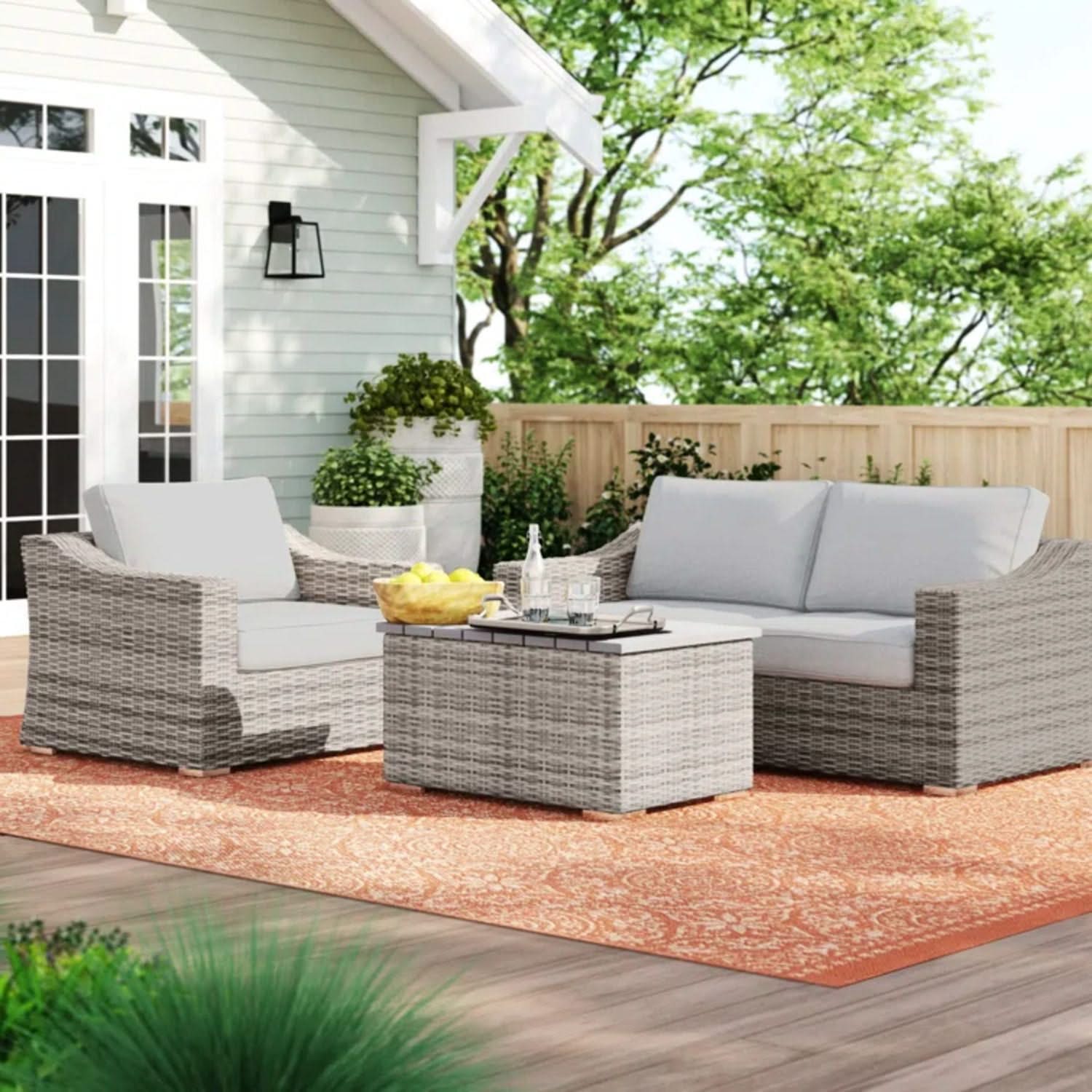 Stylish Sofa Seating Group With Cushions Perfect For Outdoor Gatherings - Image 65
