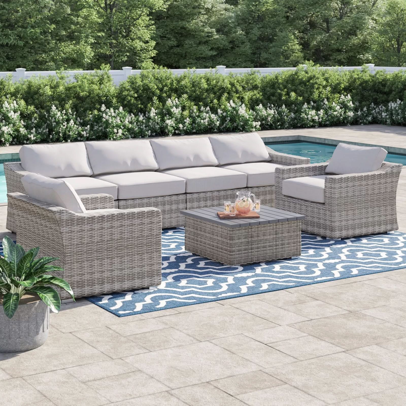 Stylish Sofa Seating Group With Cushions Perfect For Outdoor Gatherings - Image 68