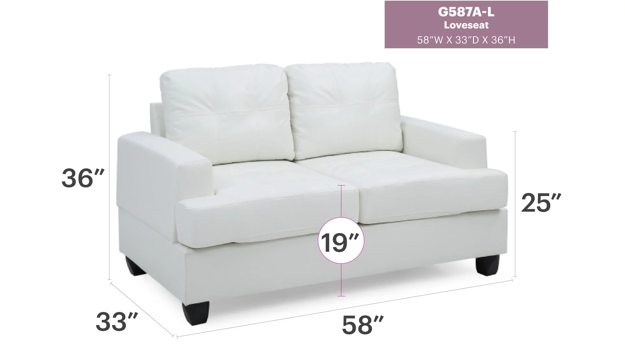 Stylish Transitional Loveseat For Two - Image 13