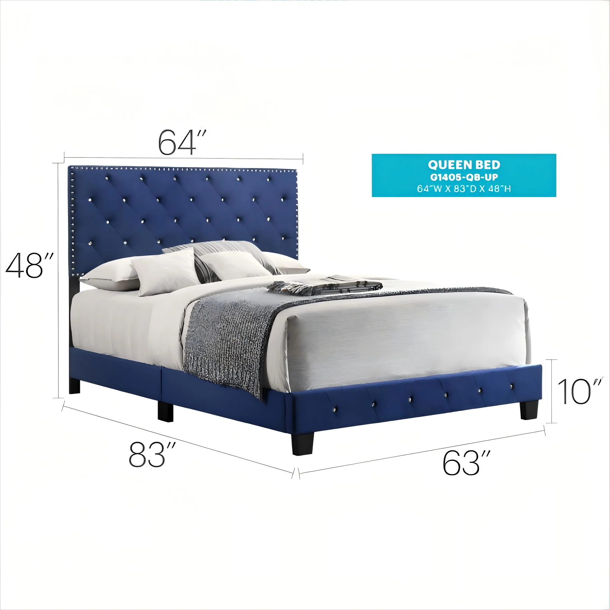 Luxurious Upholstered Bed - Image 50
