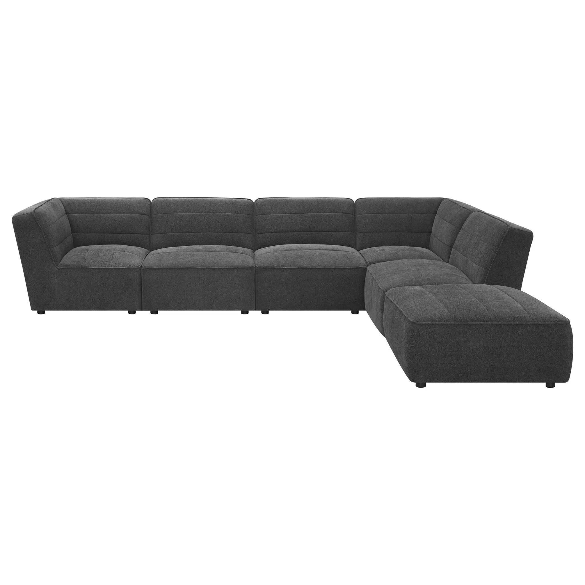 Sunny 6-piece Upholstered Modular Sectional Sofa Charcoal - Image 3