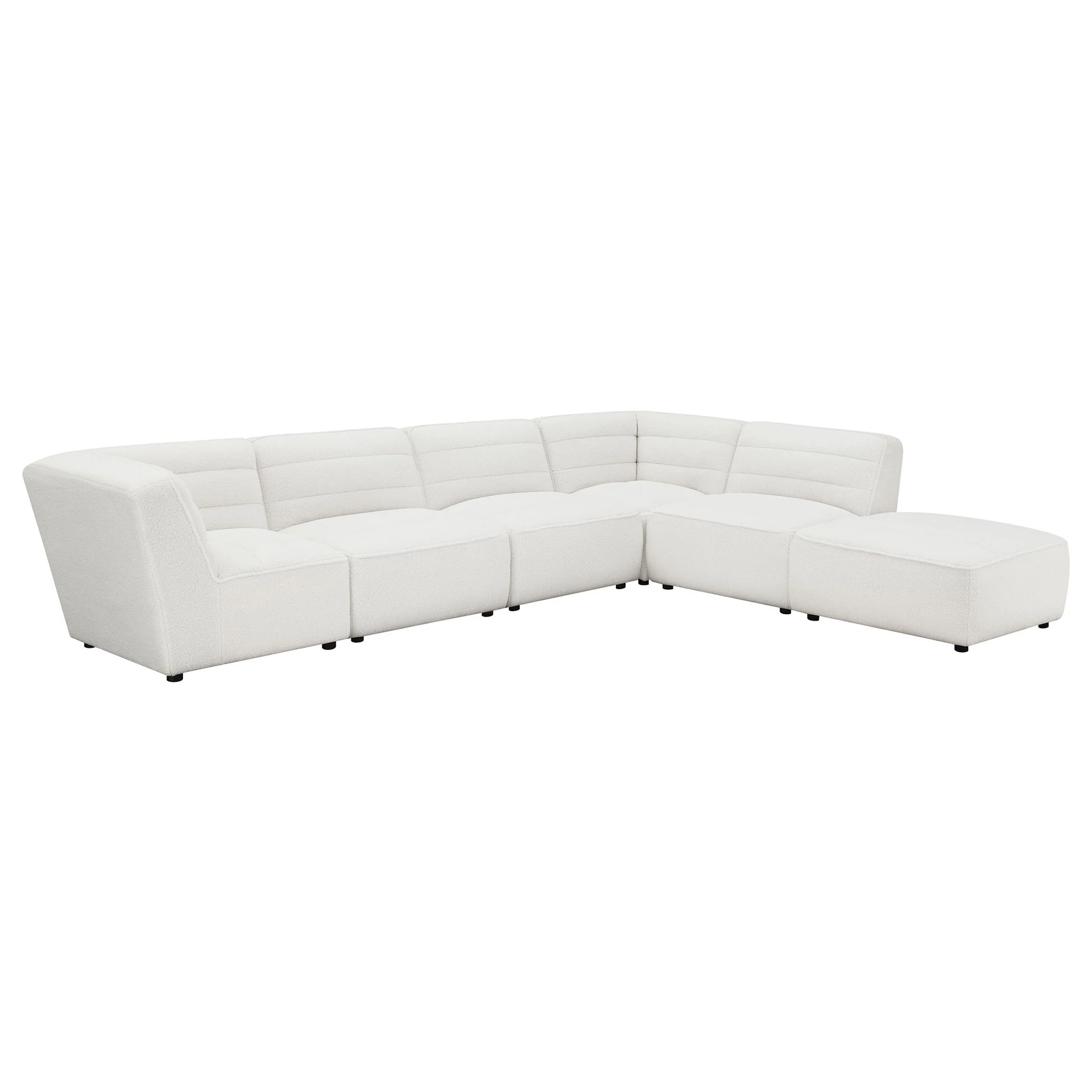 Sunny 6-piece Upholstered Modular Sectional Sofa Natural - Image 4