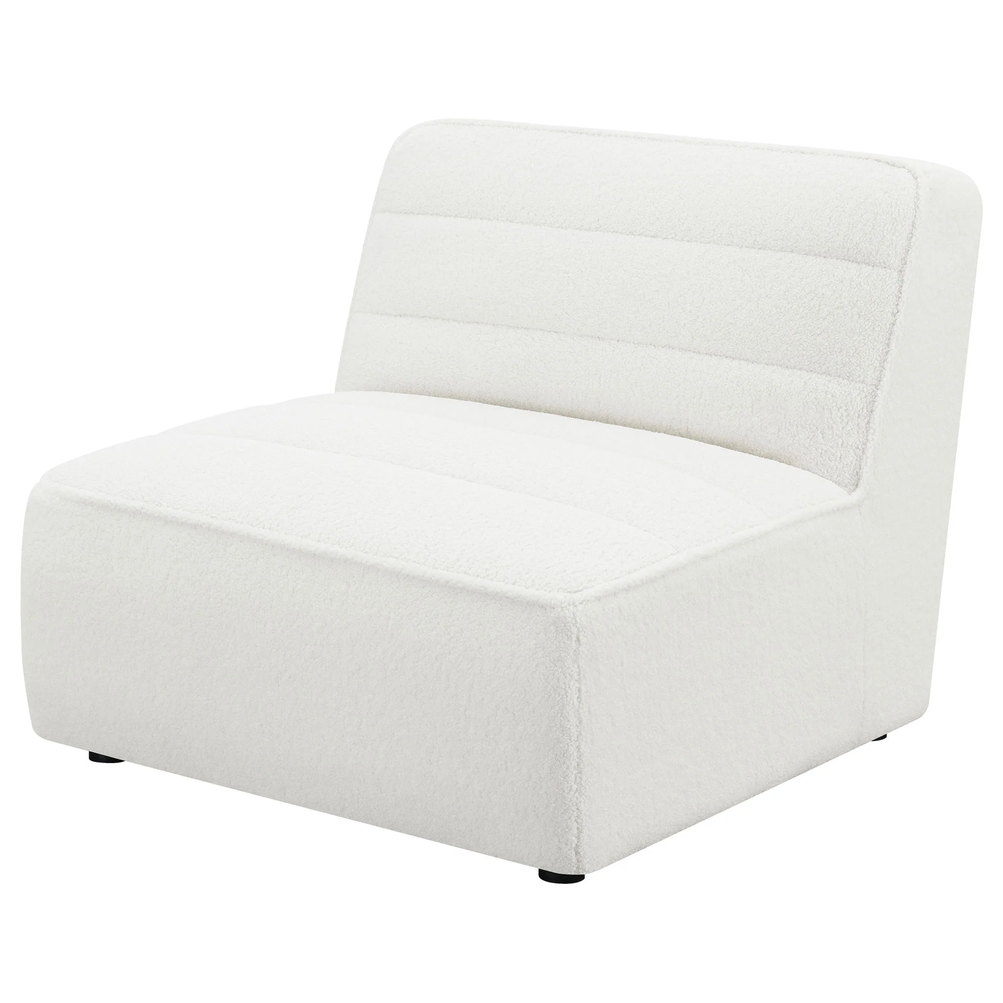 Sunny Upholstered Armless Chair Natural - Image 4