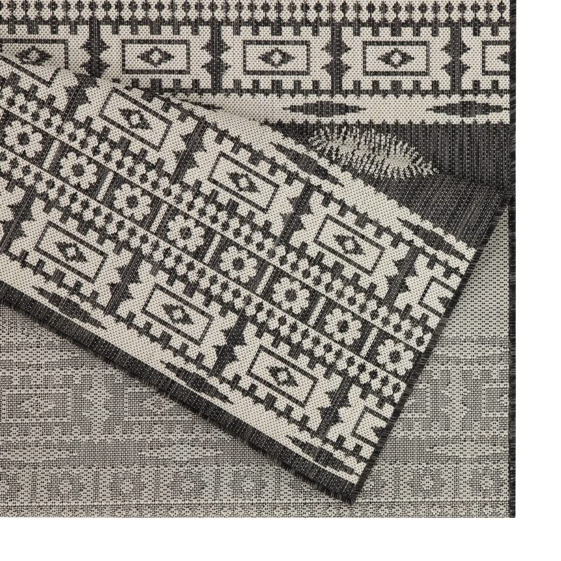 Sunshine - 5'3" X 7'3" Indoor, Outdoor Area Rug Polypropylene - Anthracite - Image 2