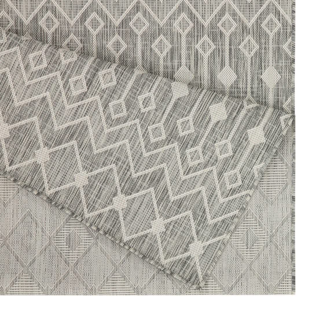 Sunshine - 5'3" X 7'3" Indoor & Outdoor Area Rug Polypropylene - Silver - Image 3