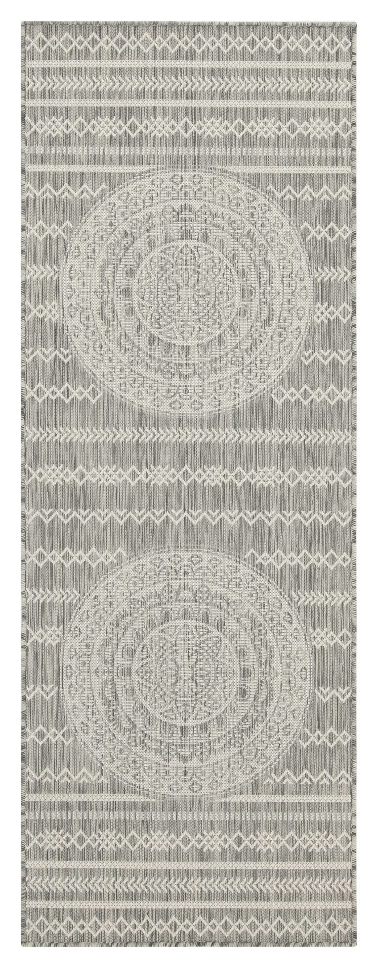Sunshine - 5'3" X 7'3" Indoor, Outdoor Area Rug - Silver - Polypropylene - Image 3