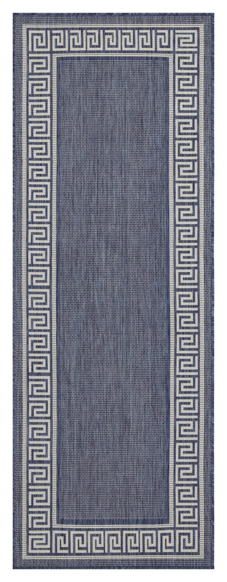 Sunshine - 5'3" X 7'3" Polypropylene Indoor, Outdoor Area Rug - Blue - Image 2