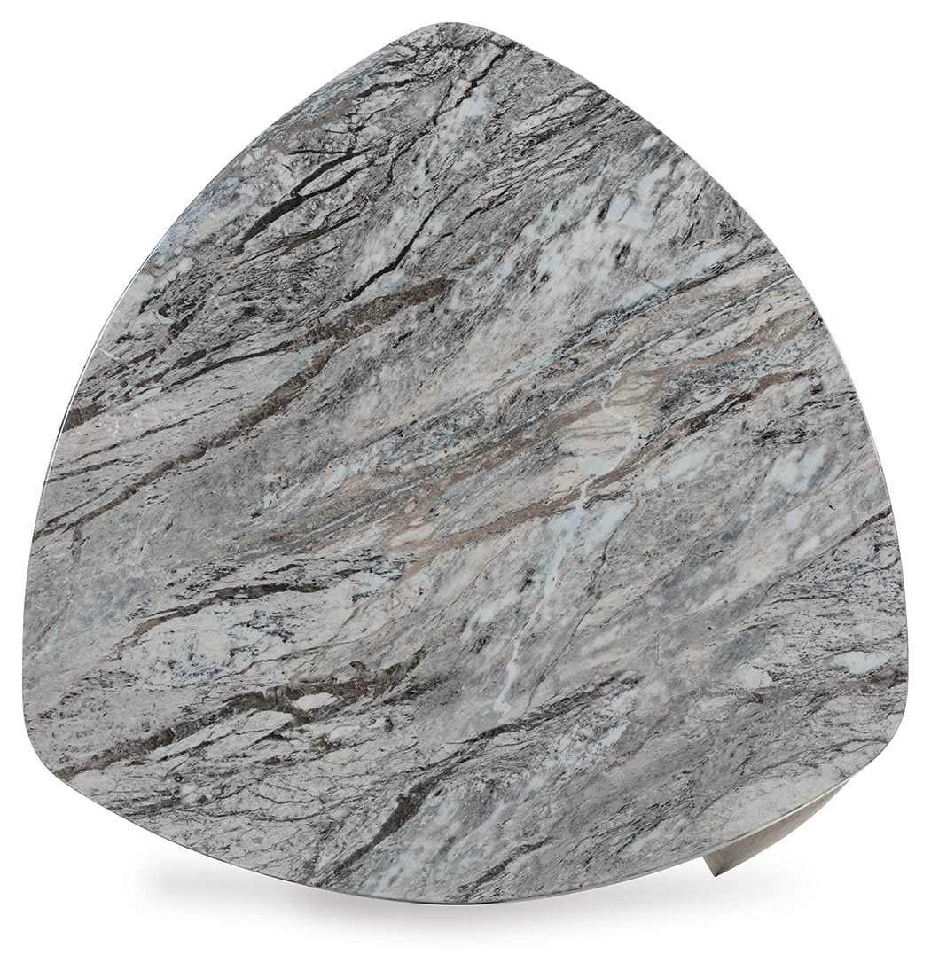 Surmour - Triangle End Table - Gray / Brown - Image 3