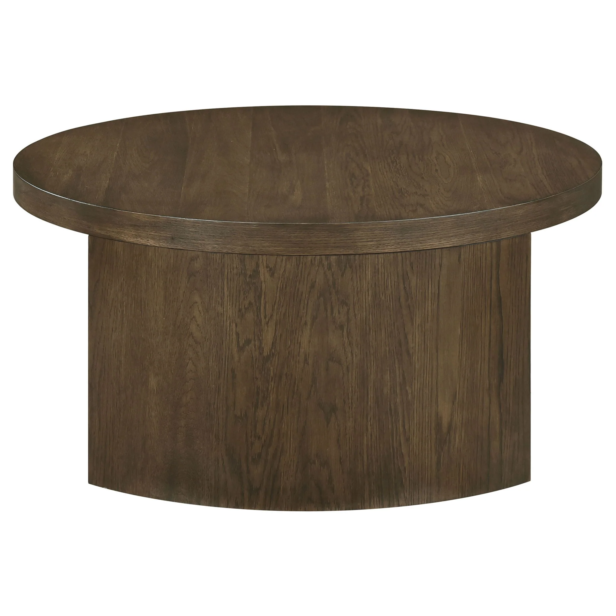Sweeney 39-inch Round Wood Occasional Cocktail Coffee Table Dark Walnut - Image 4