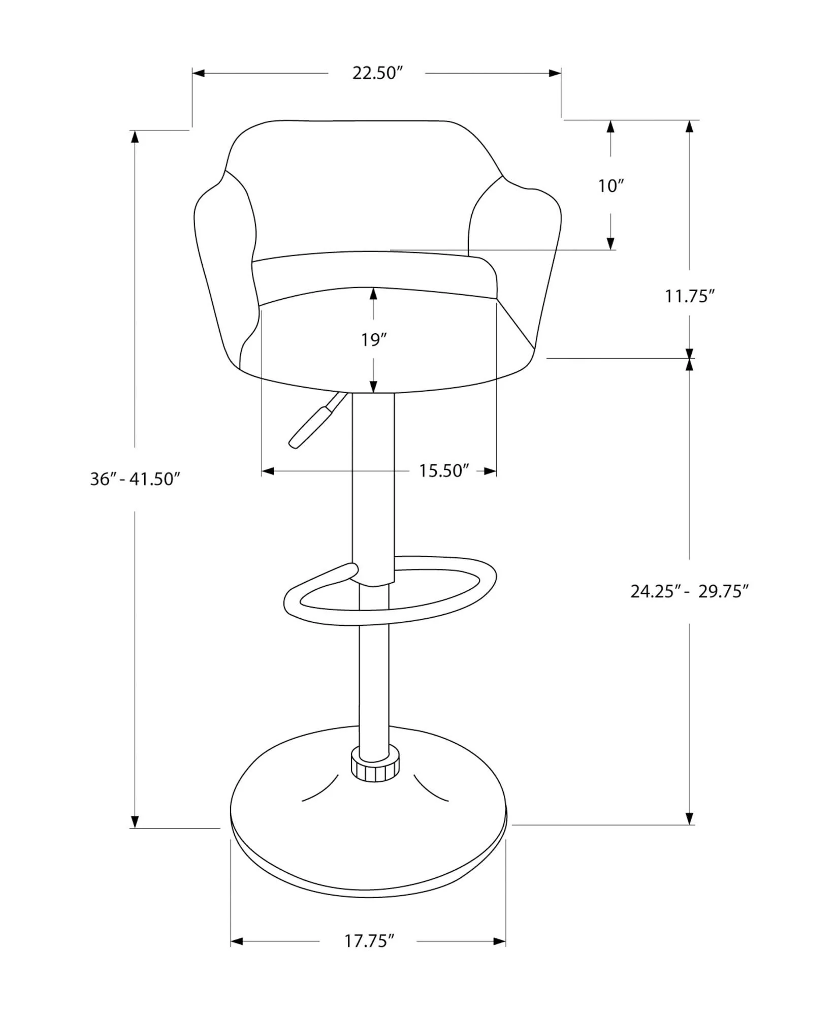 Swivel Stool Bar Height, Adjustable Versatile Seating, Contemporary & Modern - Image 8