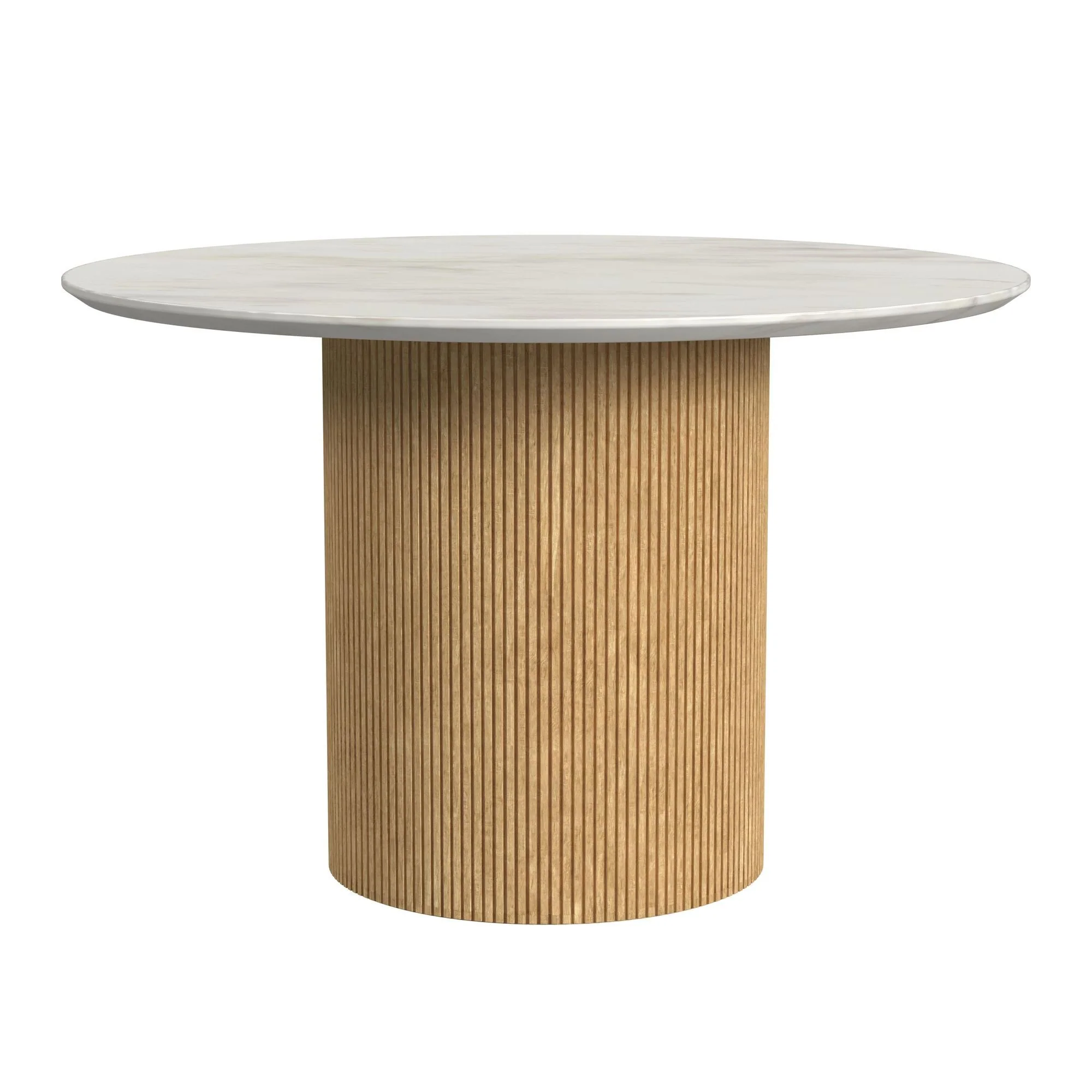 Sylvie - Round Dining Table With Faux Marble Top - Image 2